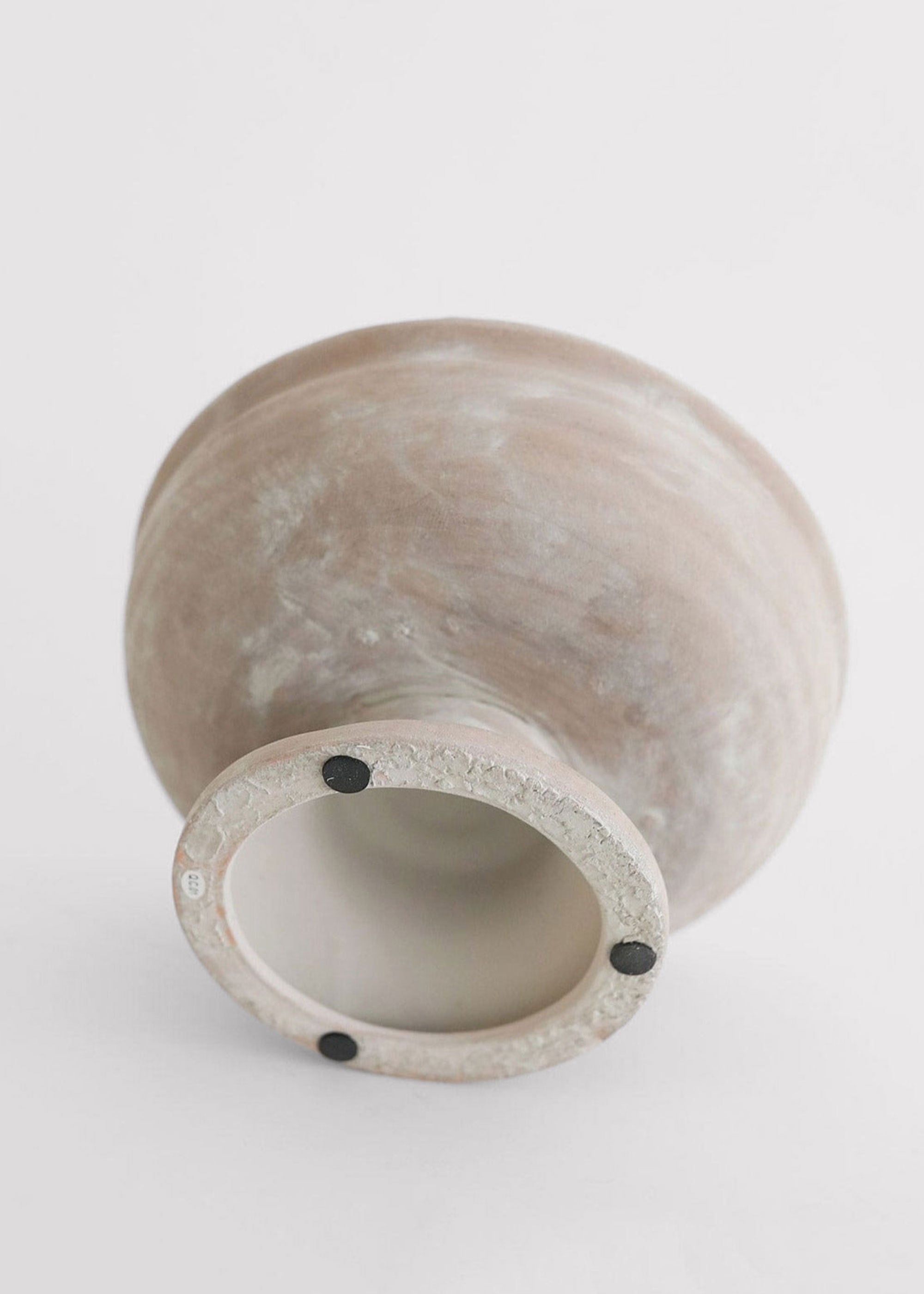 Pink Earthy Mauve Ceramic Compote Bowl for Entryway Arrangement