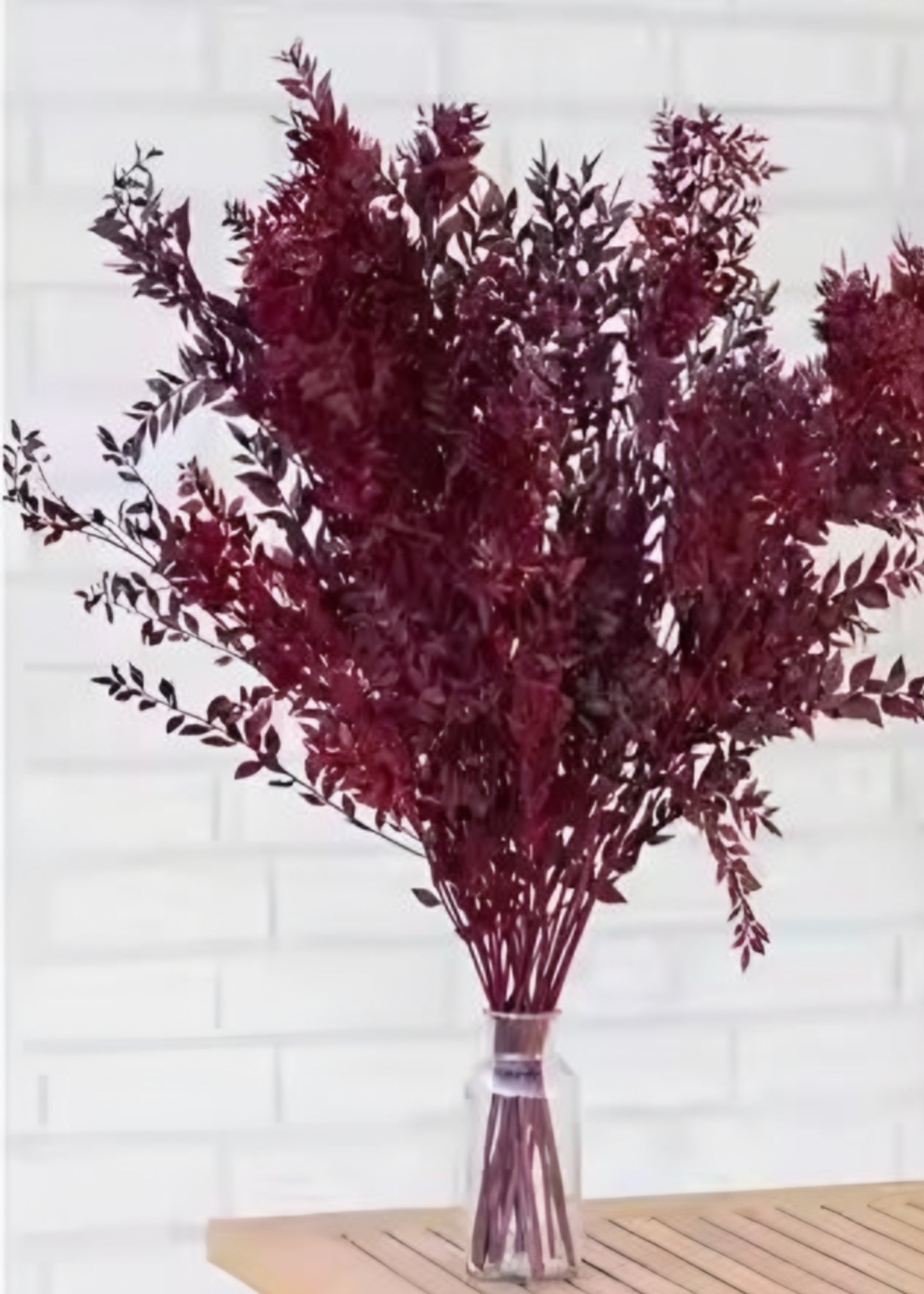 Red Dried Ruscus Bundle for Wedding Decor