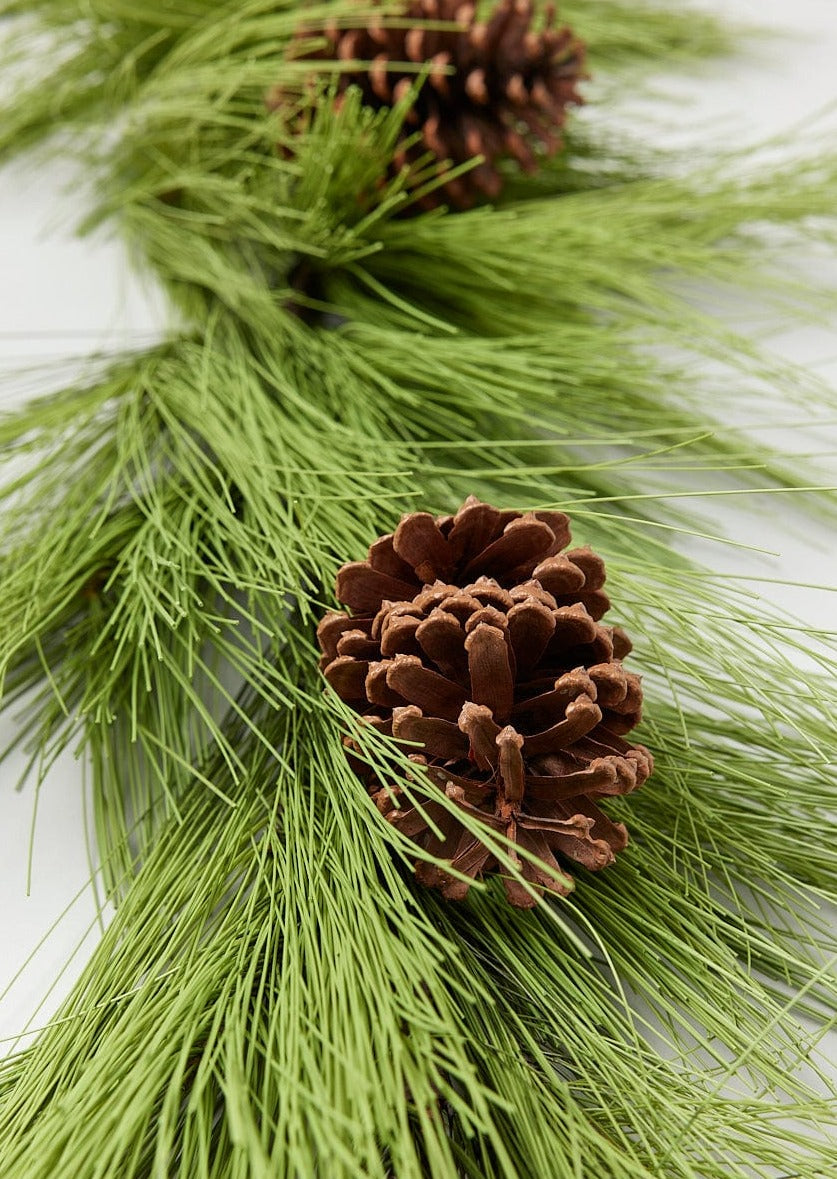 Green Artificial Pine Garland for Table Centerpiece