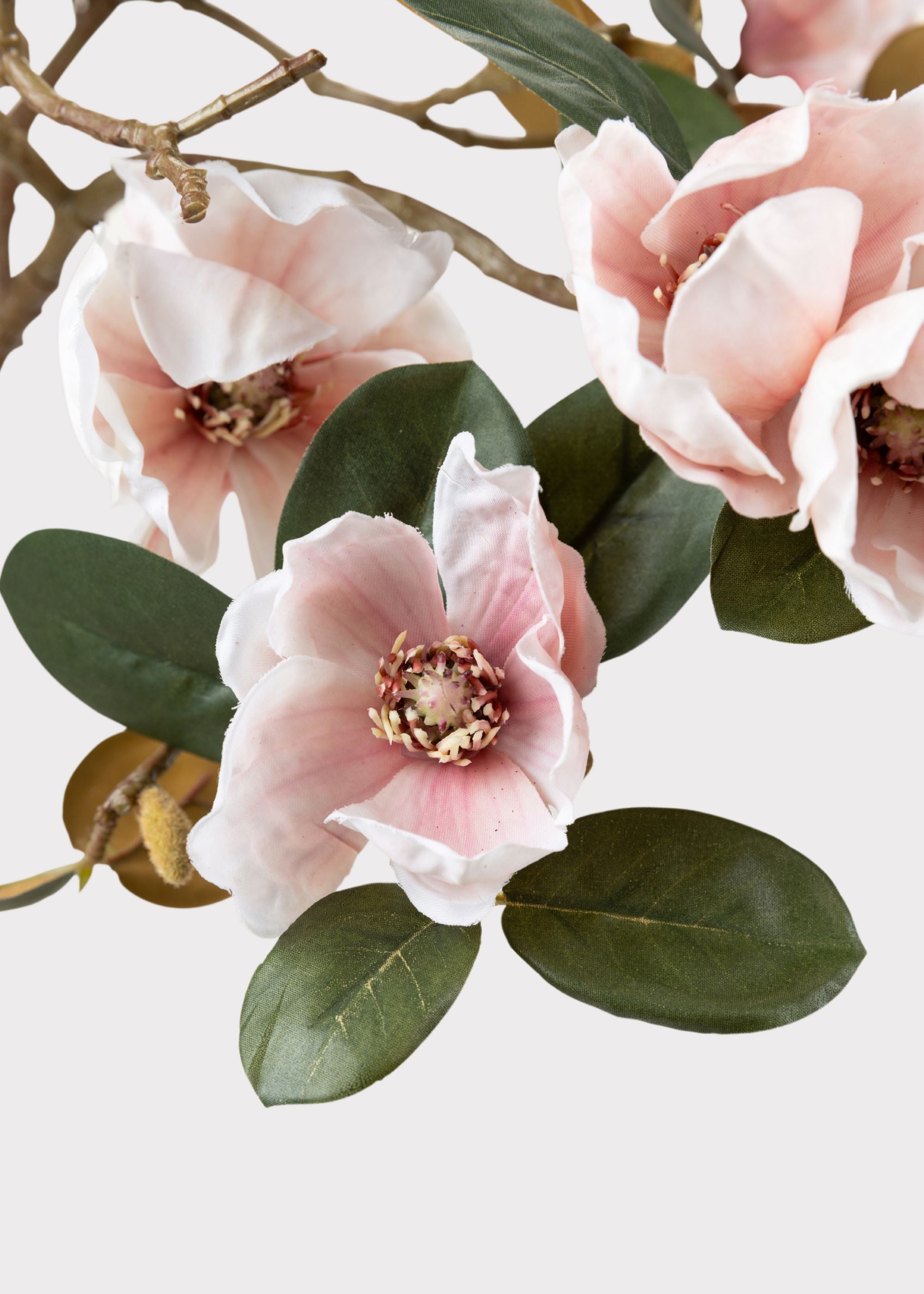 Blush Artificial Magnolia Branch for Wedding Decor