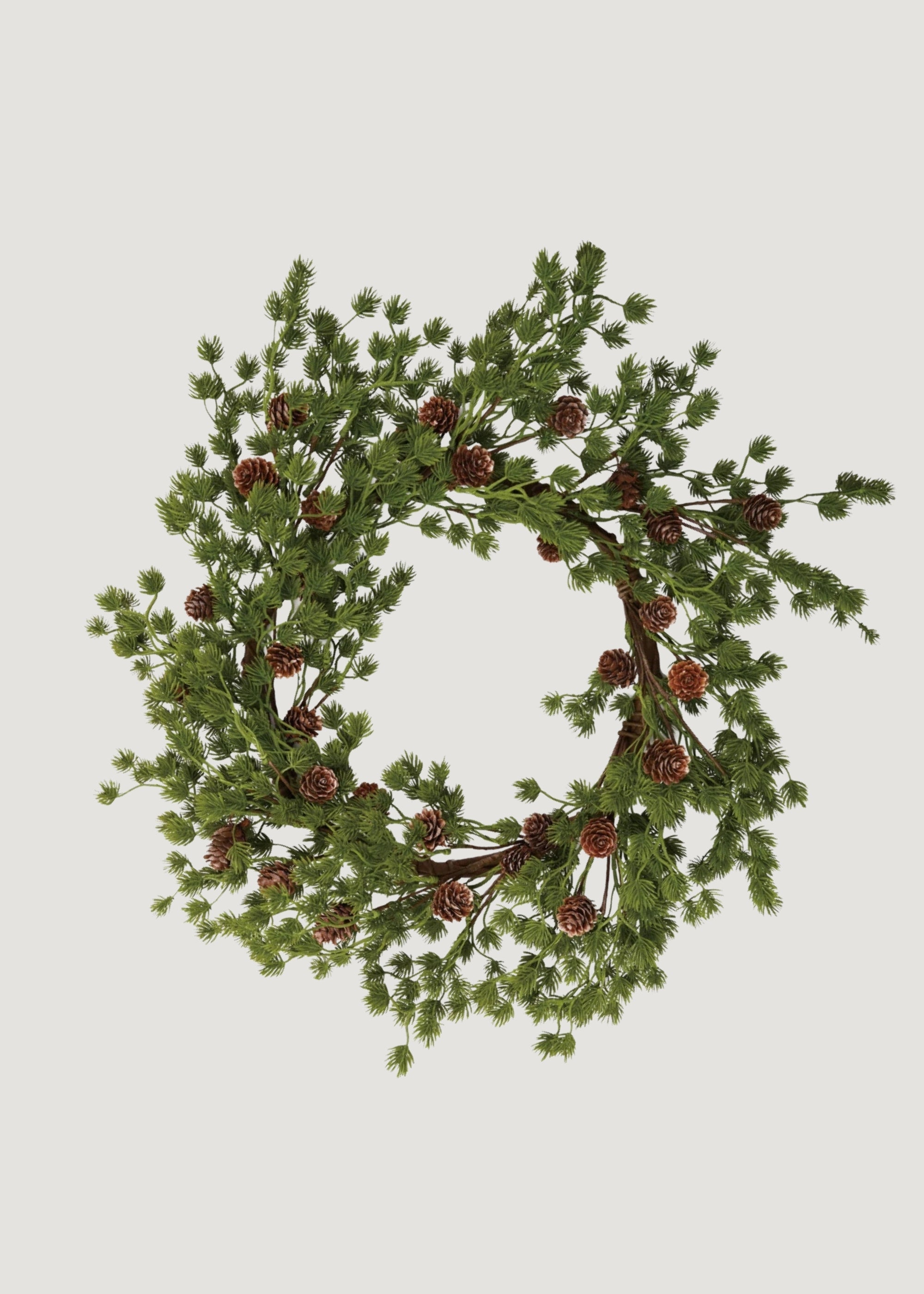 Green Artificial Pine Wreath for Vase Styling