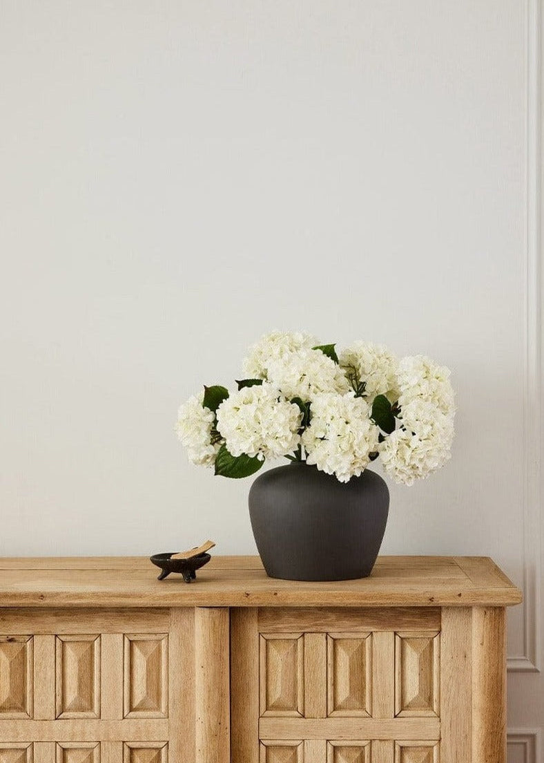 White Real Touch Artificial Hydrangea Stem for Table Centerpiece