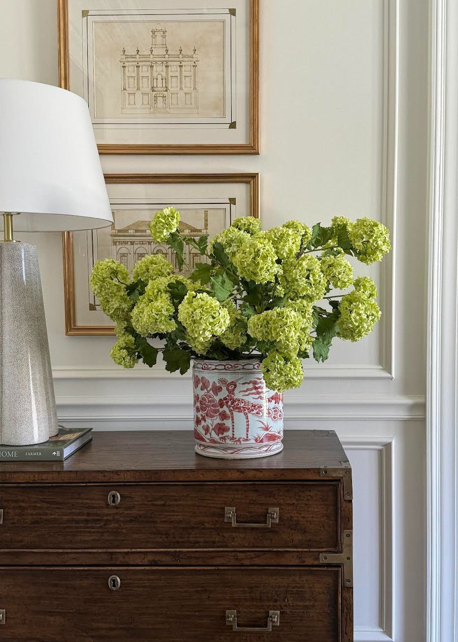 Green Artificial Hydrangea Stem for Home Decor