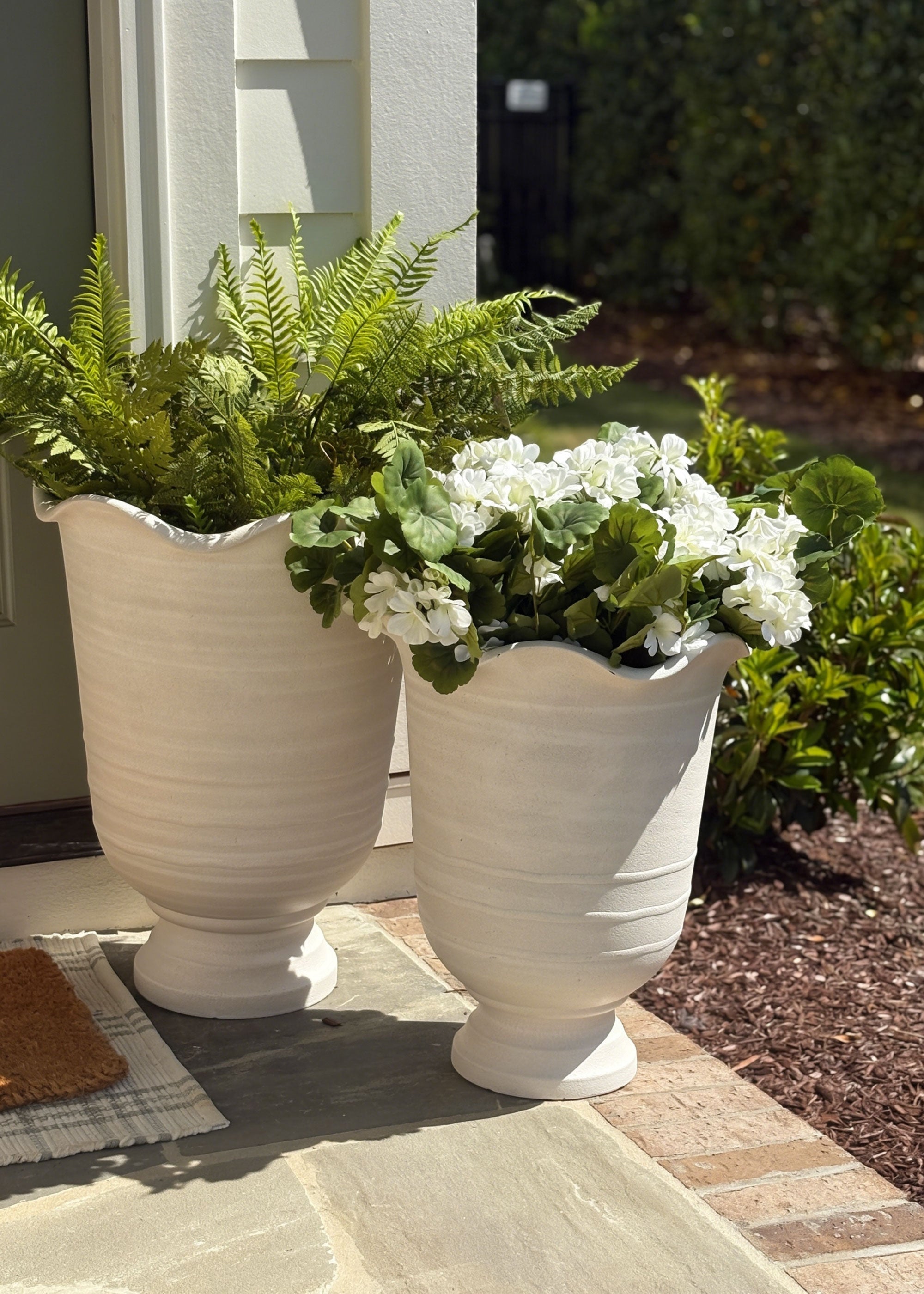 Green Artificial Fern Potted Plant for Table Centerpiece