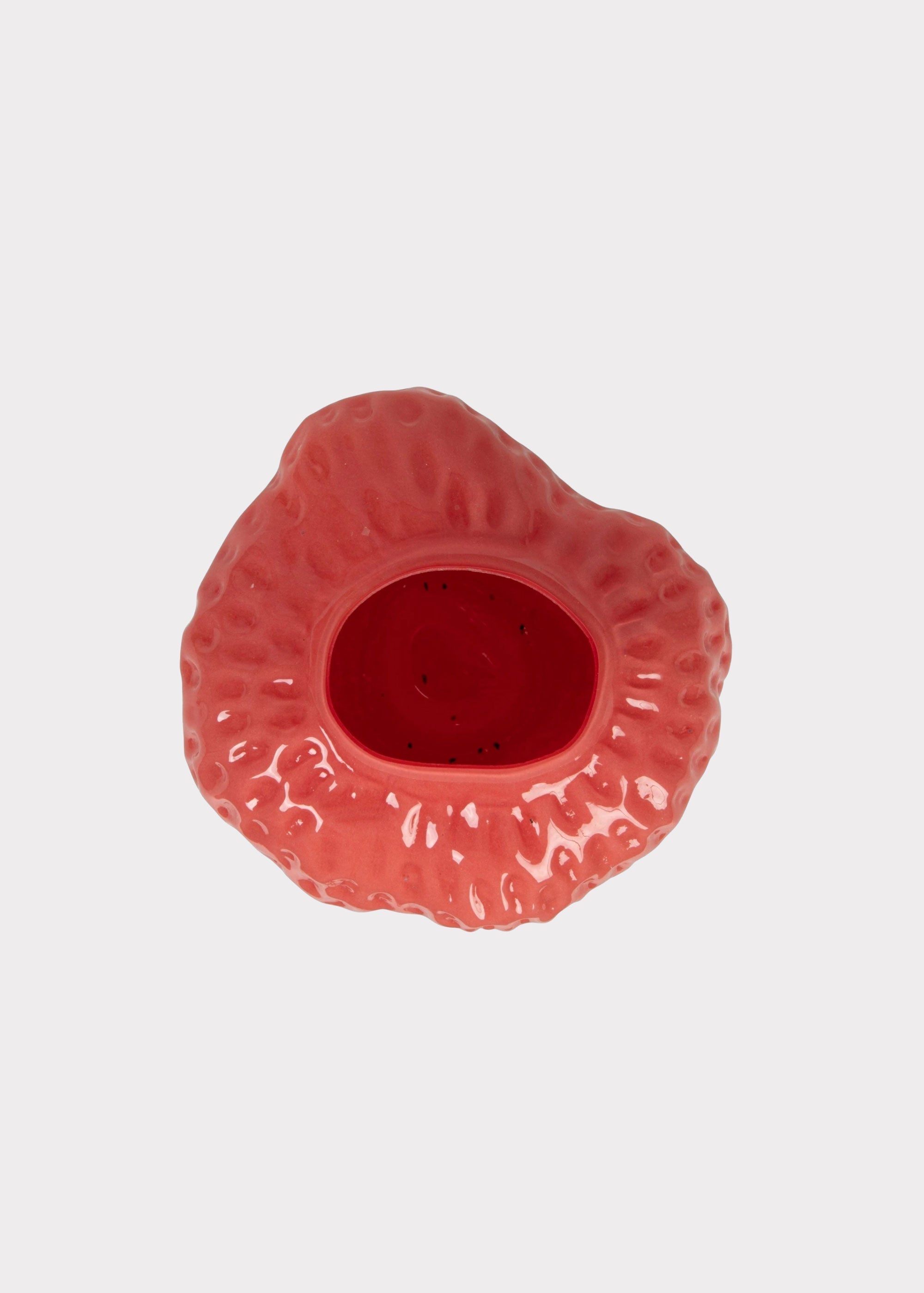 Pink Opaque Pink Glass Strawberry Vase for Table Centerpiece