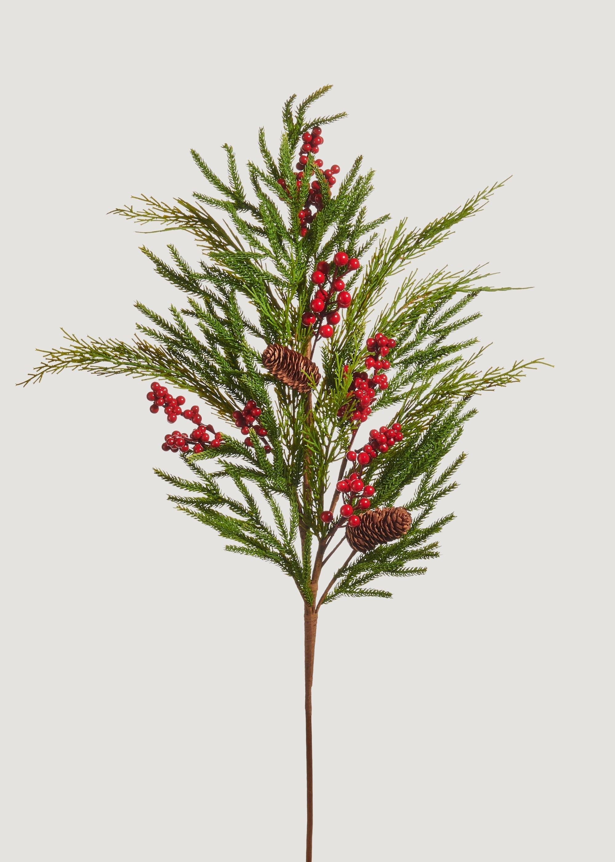 Red Artificial Pine Branch for Vase Styling