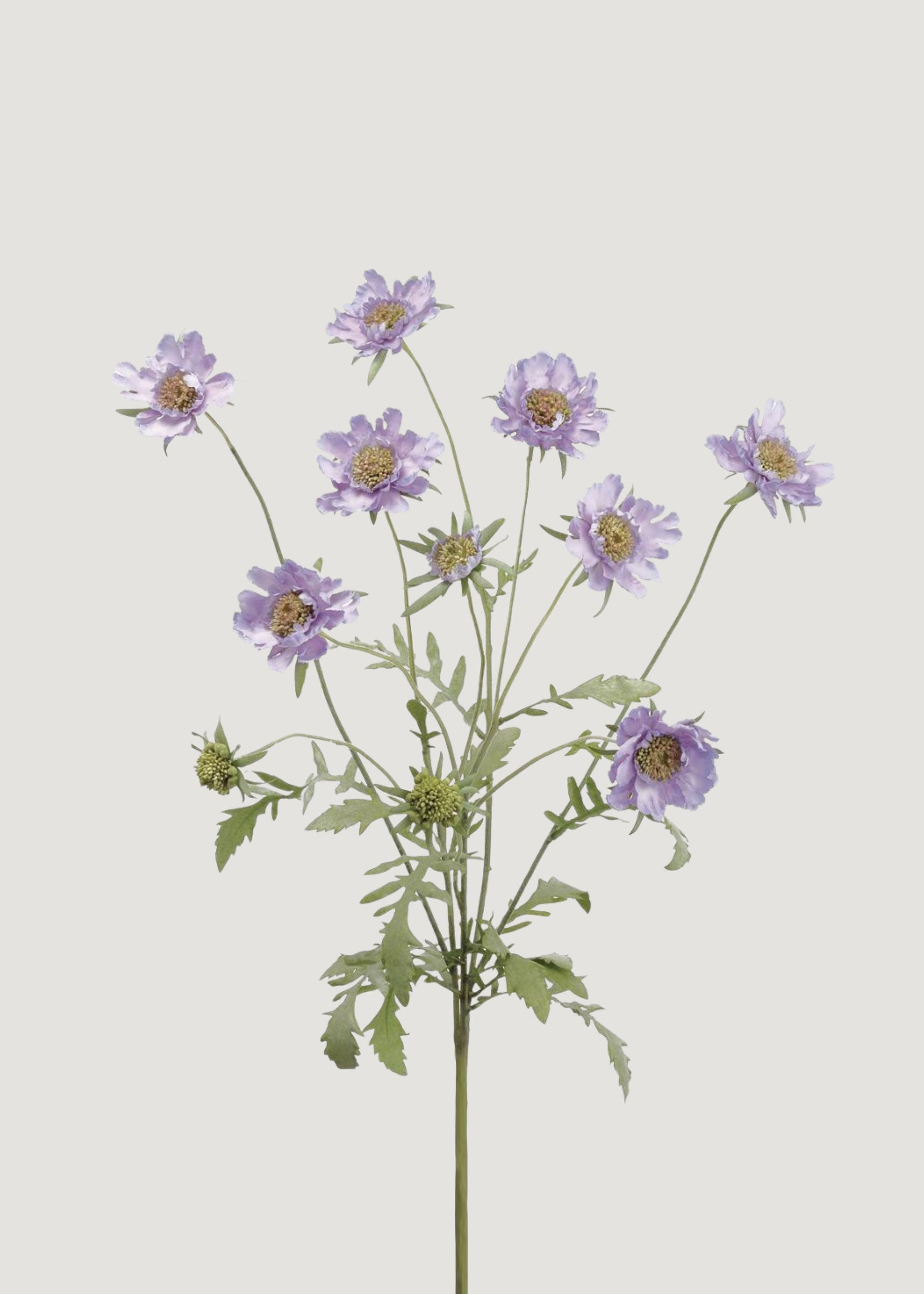 Amethyst purple faux scabiosa bush for wildflower arrangements