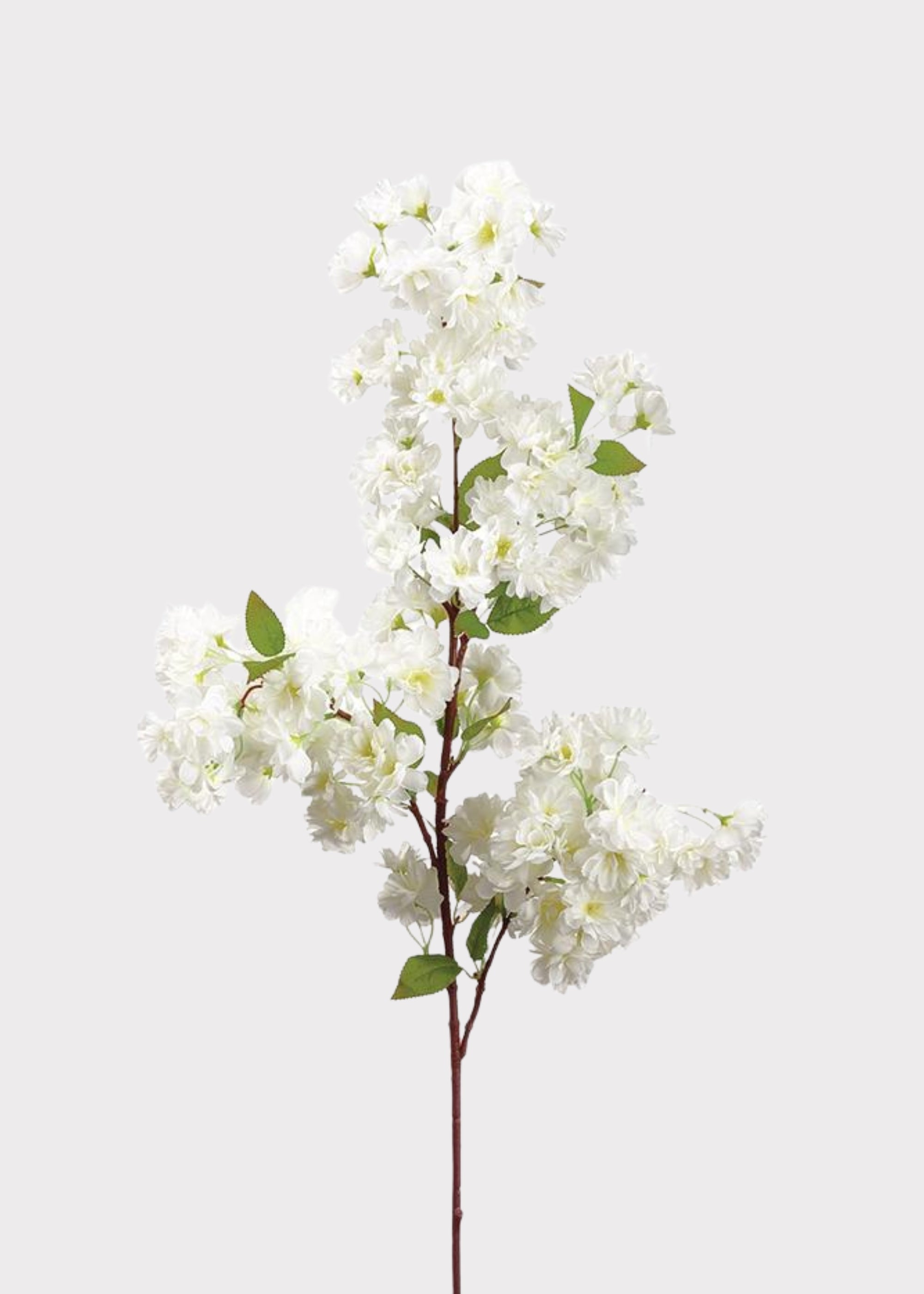 Cream Artificial Cherry Blossom Stem for Vase Styling