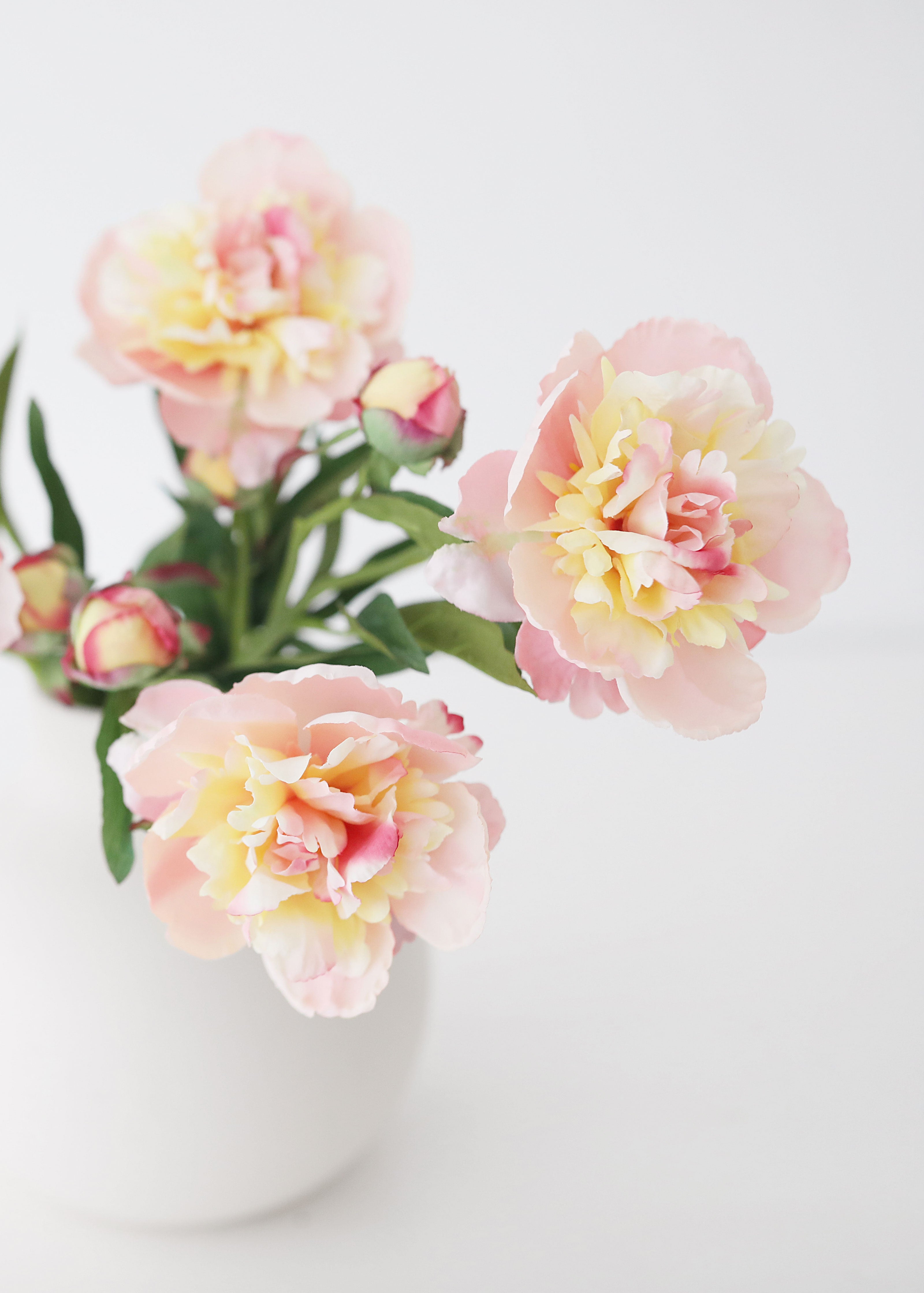 Pink Artificial Peony Stem for Wedding Decor