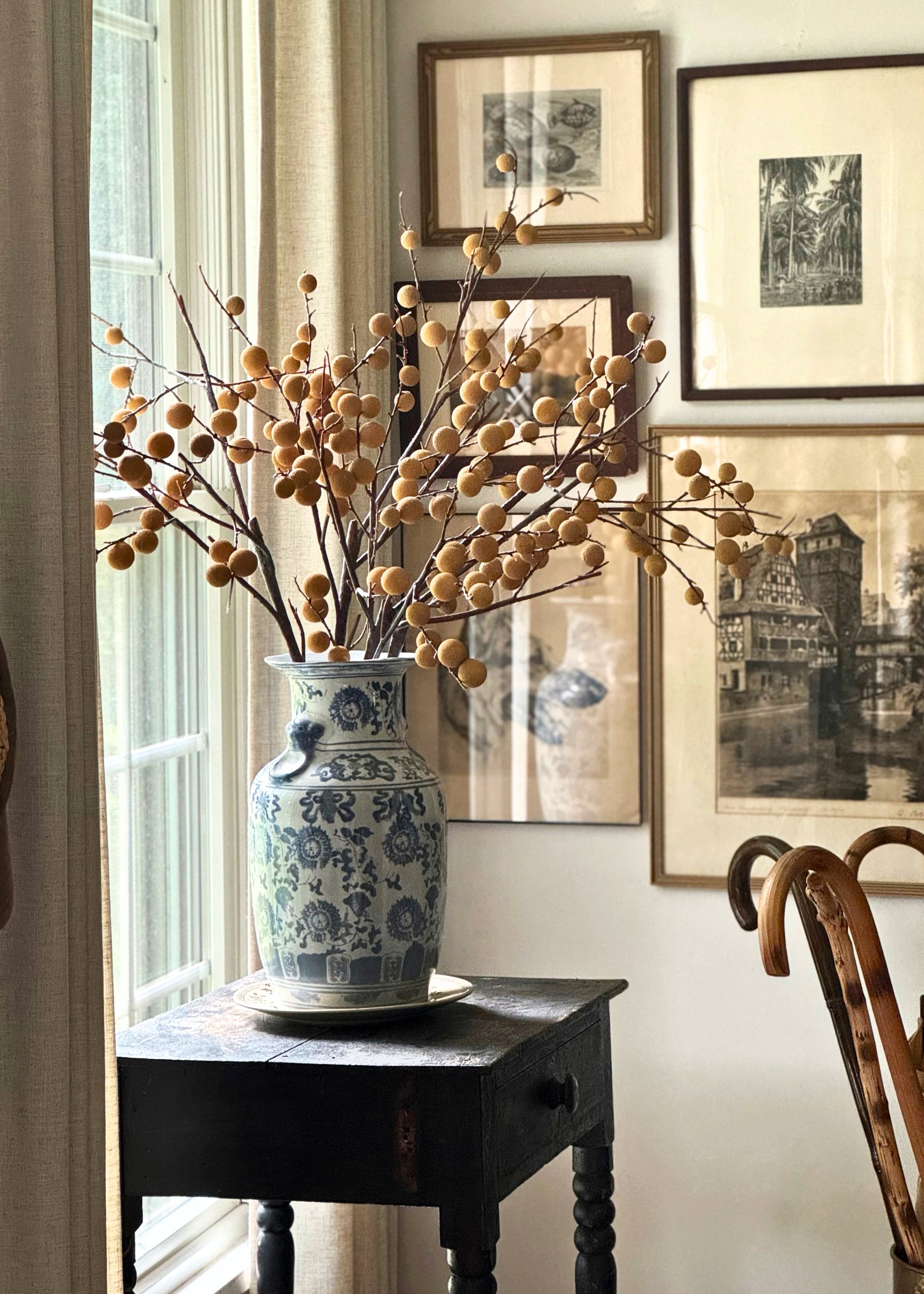 Artificial Longan Branch for Table Centerpiece