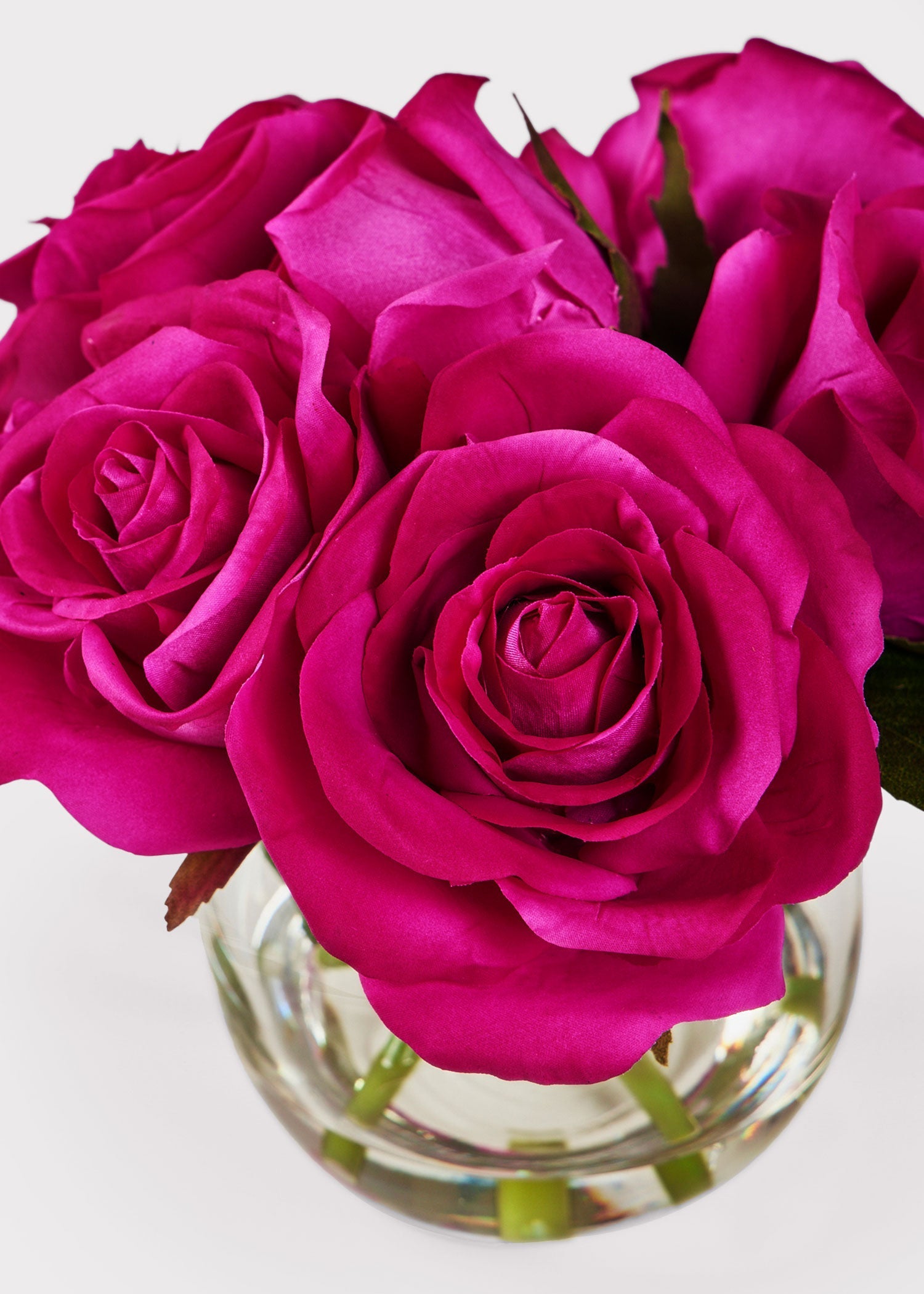 Clear Real Touch Artificial Rose Arrangement for Entryway Arrangement