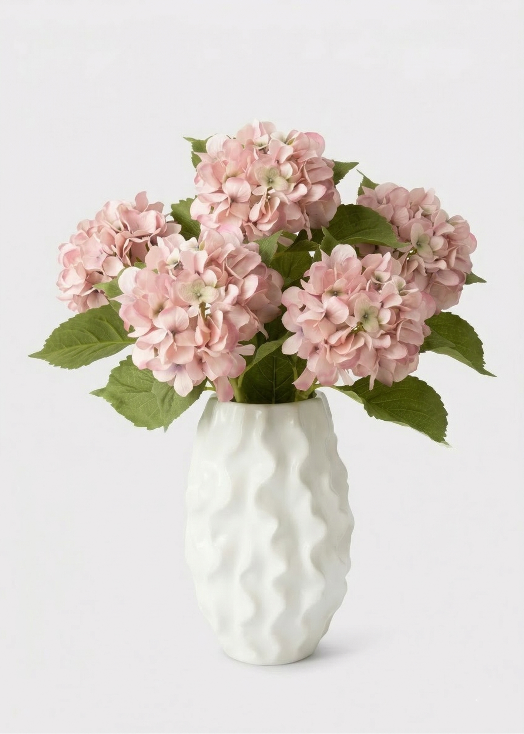 White Matte White Ceramic Ruffle Vase for Vase Styling