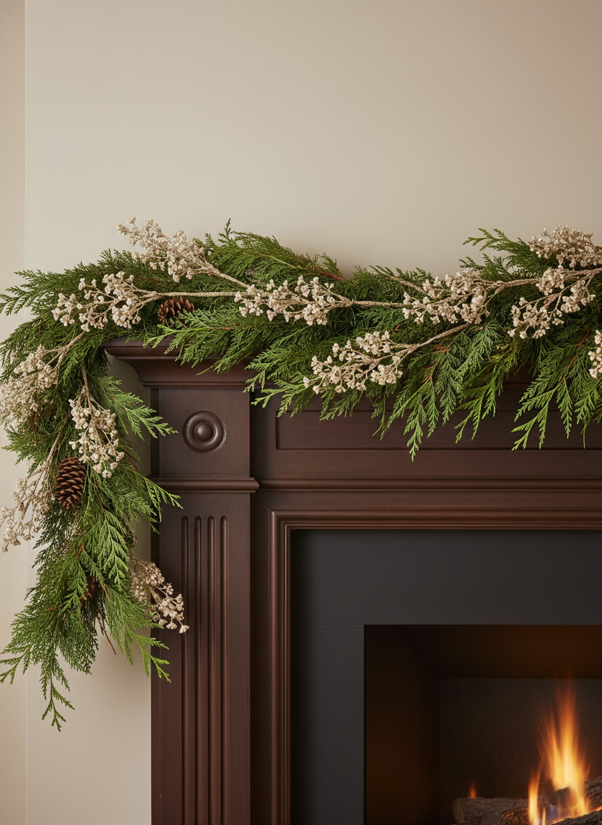 Green Artificial Holiday Branch for Table Centerpiece
