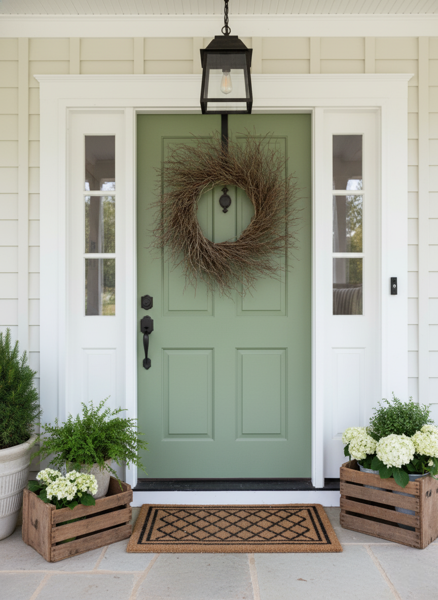 Natural Dried Sweet Huck Branch Wreath for Home Decor