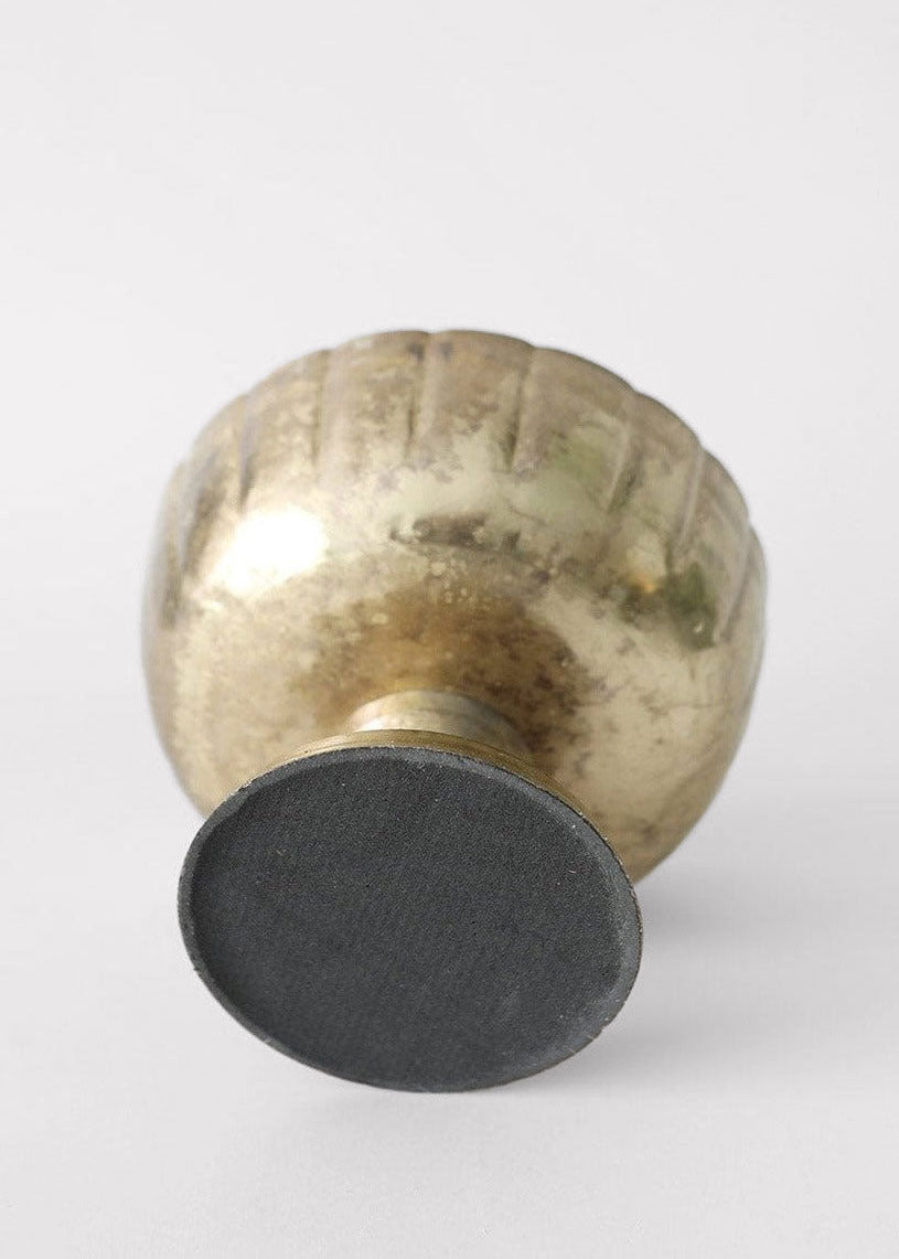 Gold Distressed Gold Metal Compote Bowl for Table Centerpiece