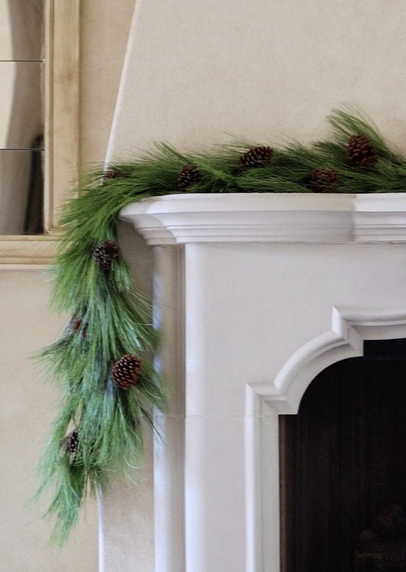 Green Artificial Pine Garland for Vase Styling
