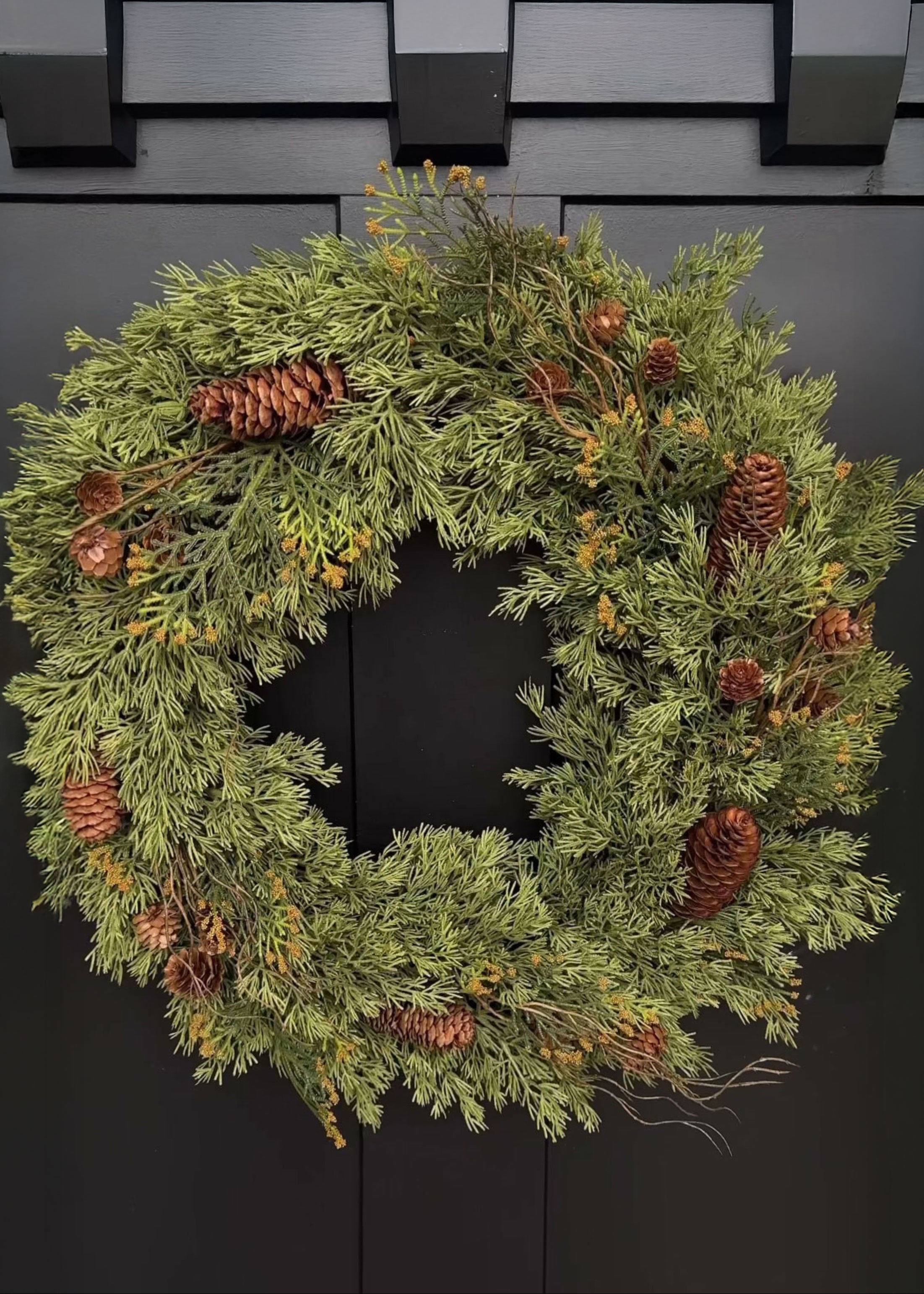 Green Artificial Pine Wreath for Home Decor