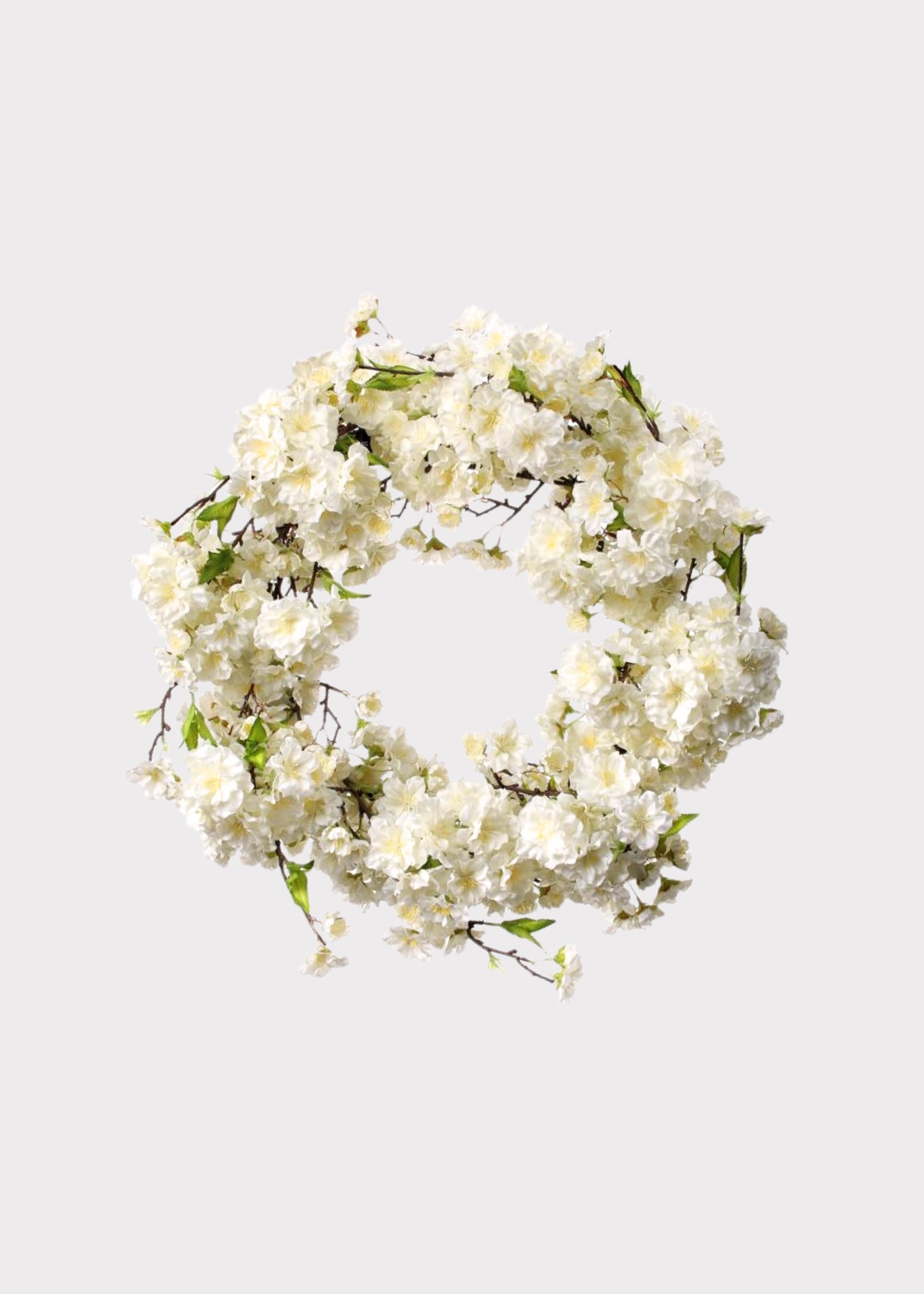 Cream Artificial Cherry Blossom Wreath for Vase Styling