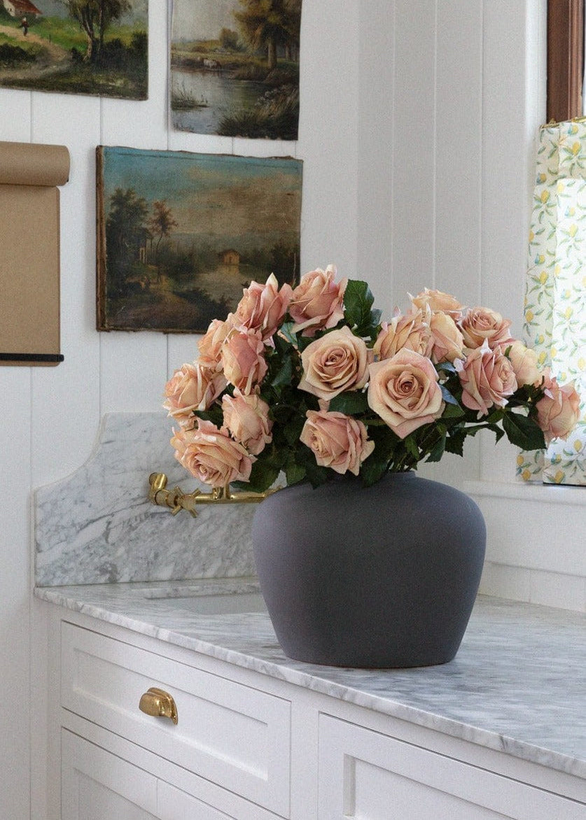 Pink Silk Artificial Rose Stem for Home Decor