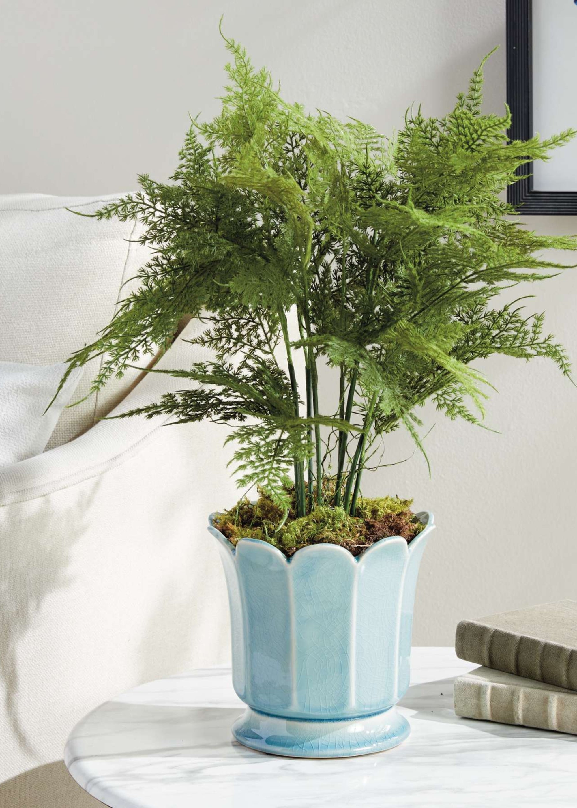 Green Artificial Fern Potted Plant for Home Decor