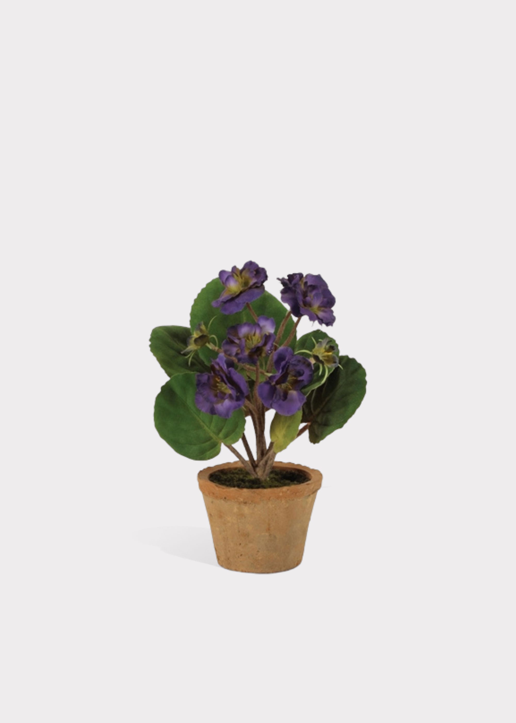Purple Artificial Potted African Violet for Vase Styling