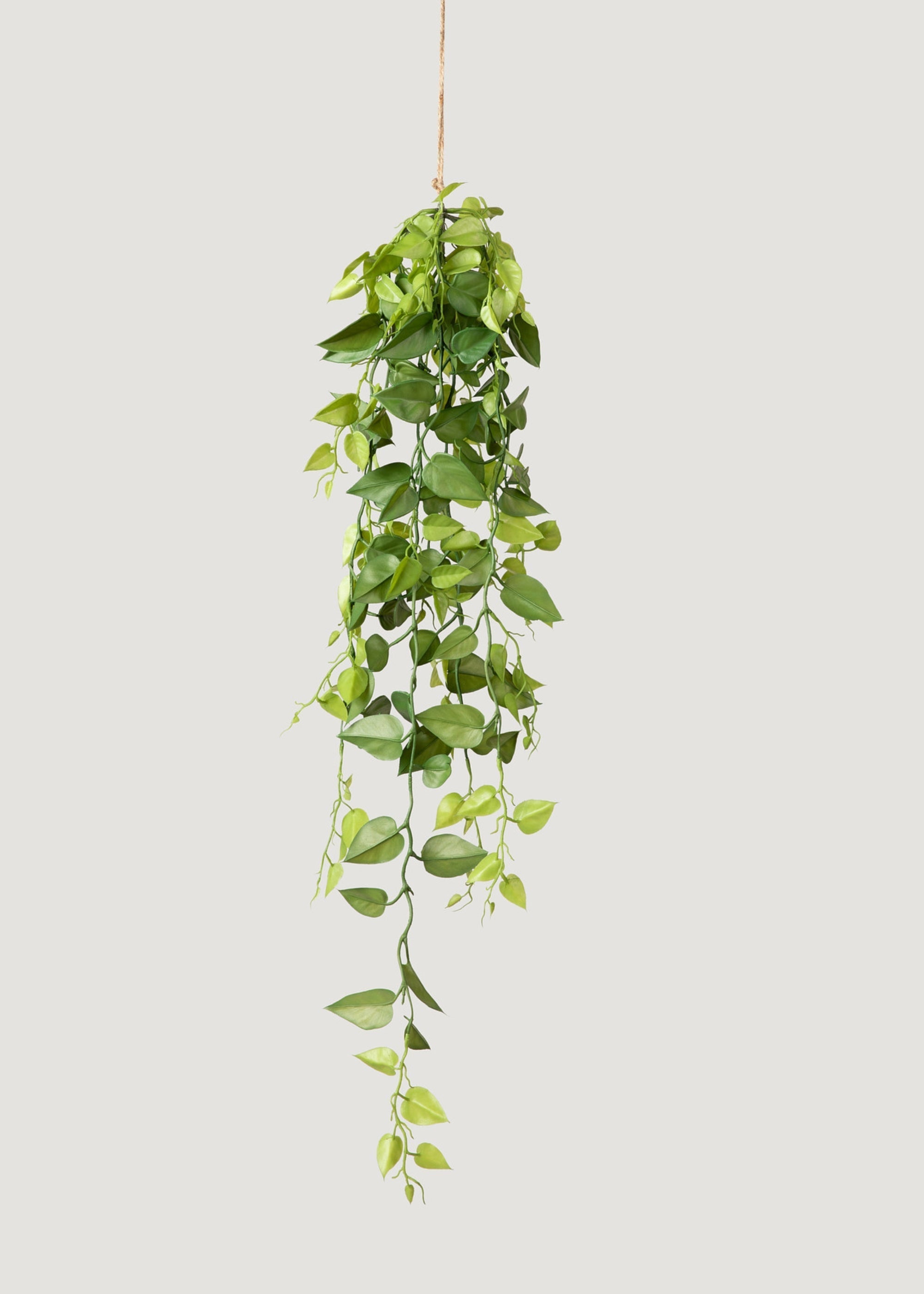 Green Artificial Plants Hanging Philodendron Bush for Vase Styling