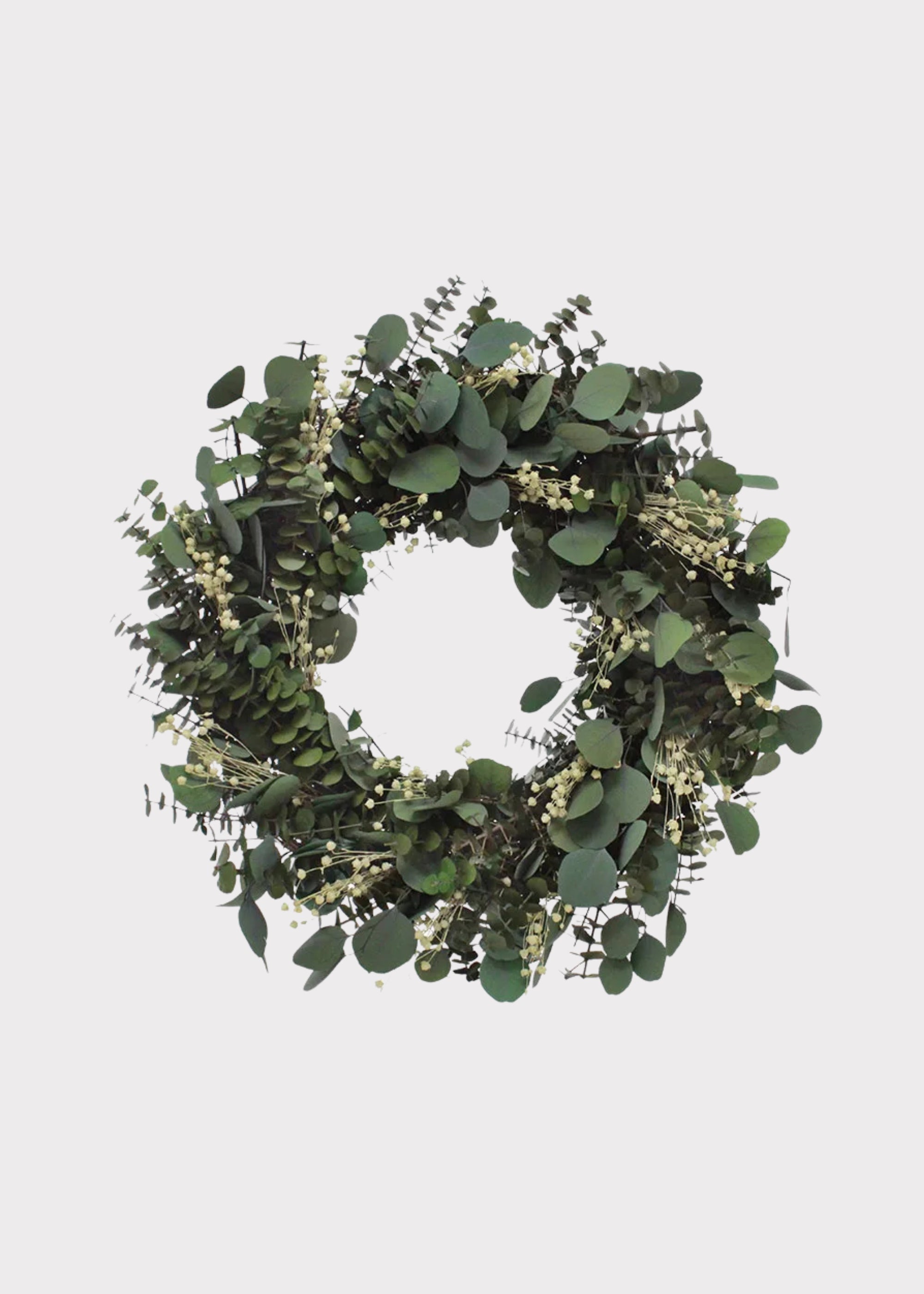 Green Dried Eucalyptus Wreath for Vase Styling