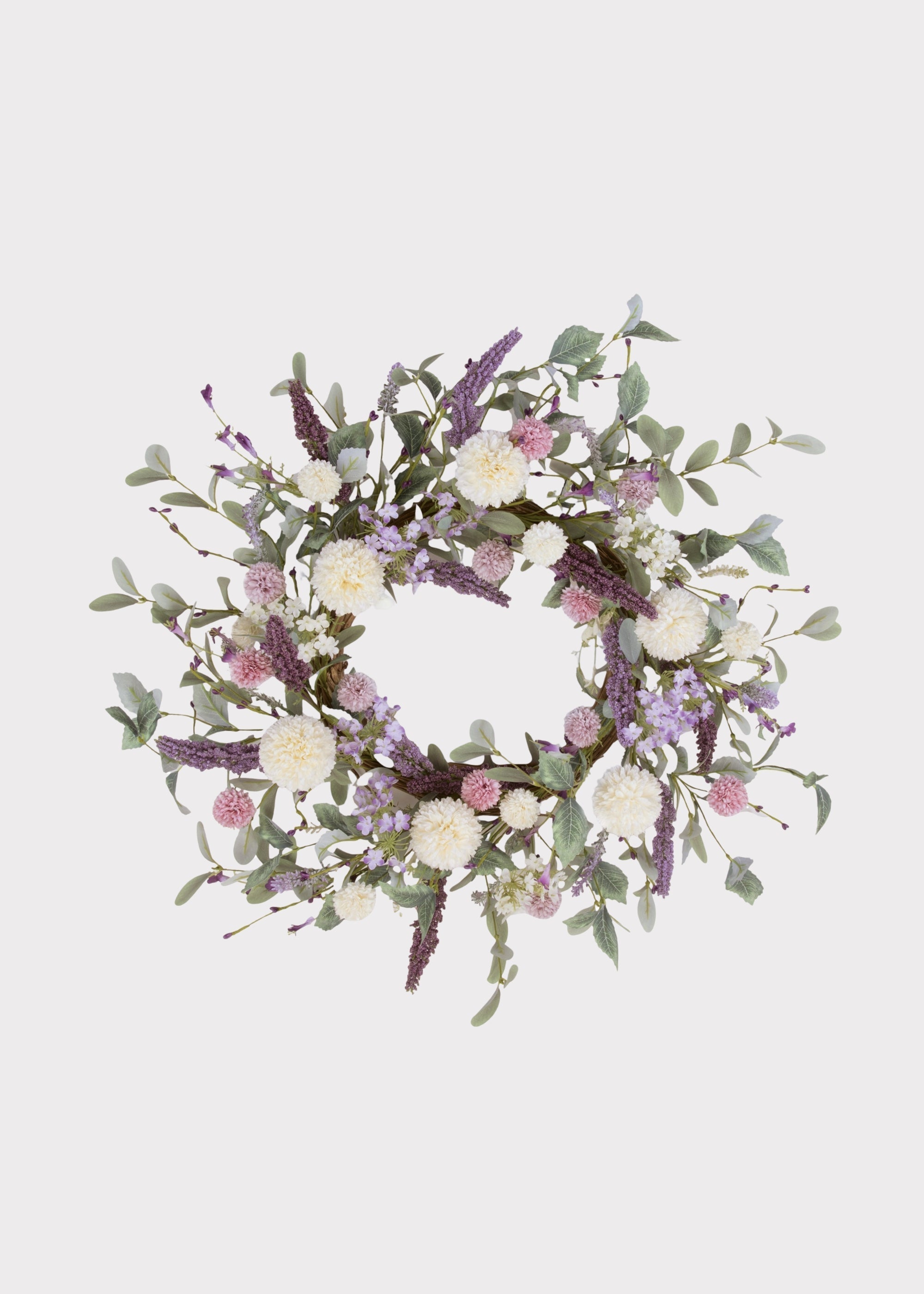 Cream Artificial Dahlia Wreath for Vase Styling
