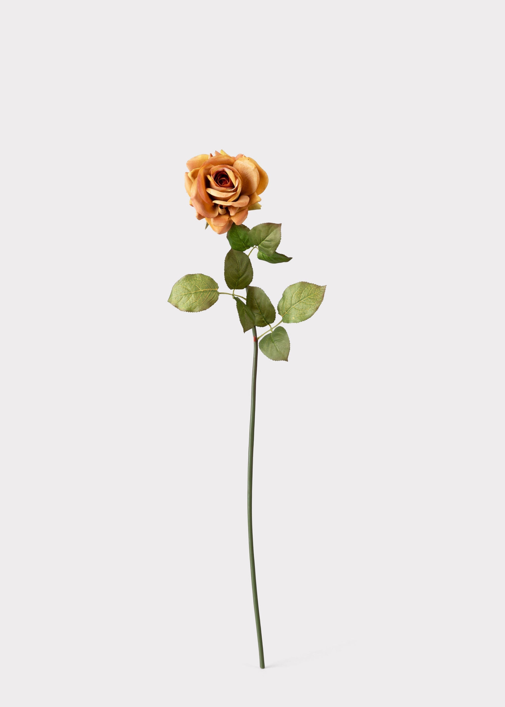 Orange Real Touch Artificial Rose Stem for Table Centerpiece