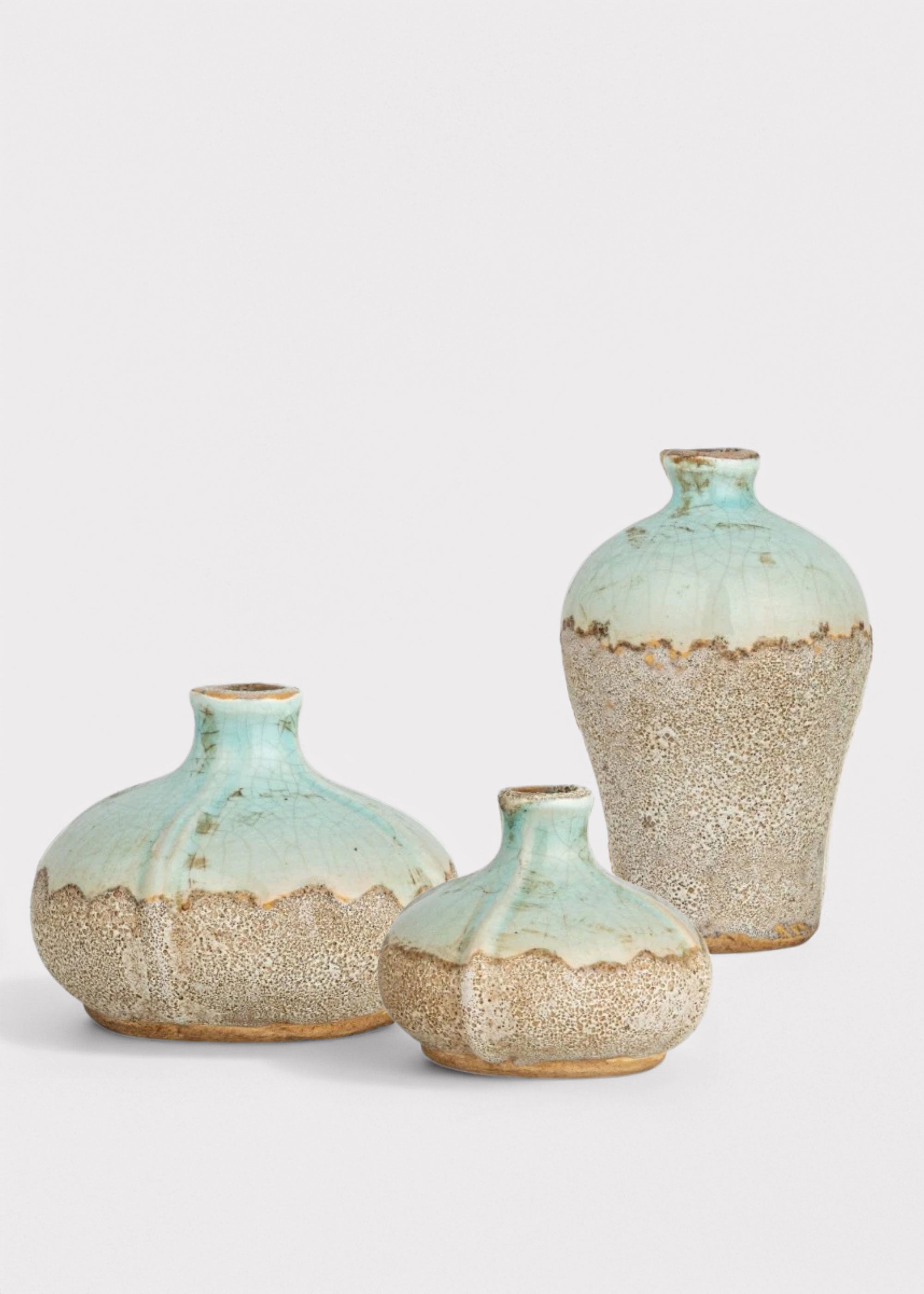 Set Watertight Terra Cotta Distressed Bud Vases for Vase Styling