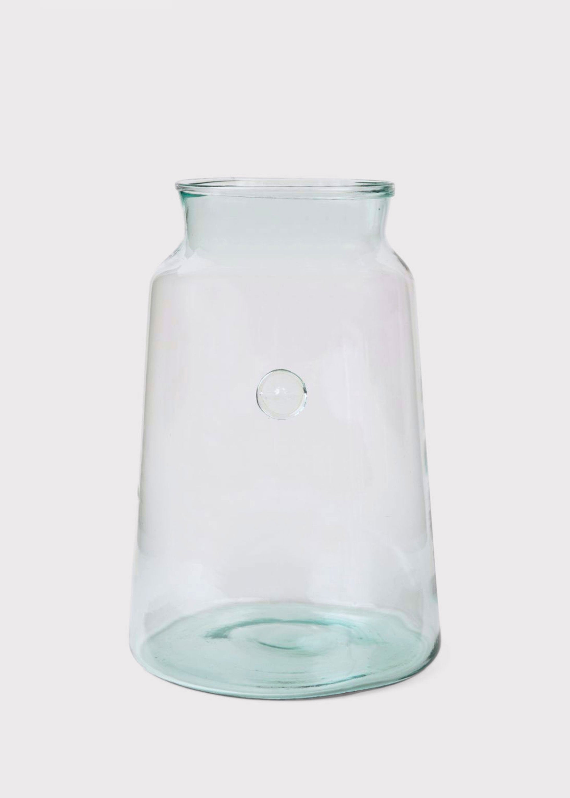 Clear EtúHome Large French Mason Jar Vase 14.25" Tall for Vase Styling