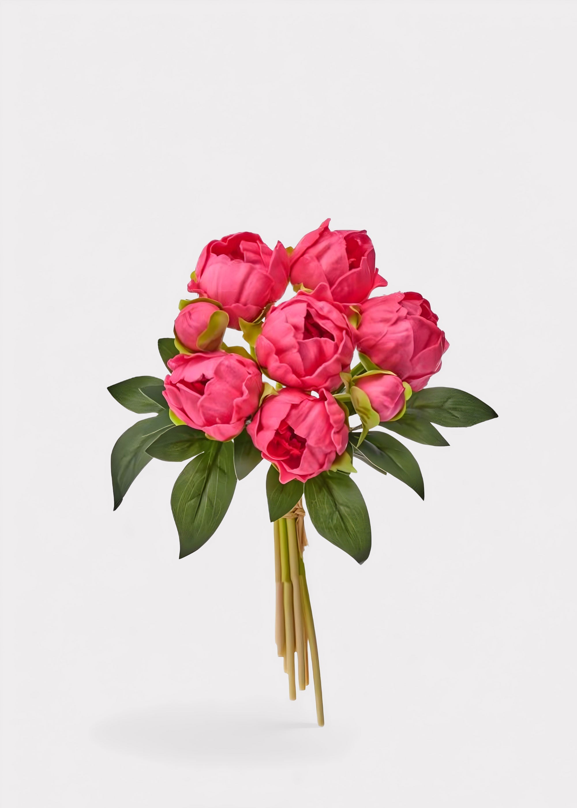 Pink Real Touch Artificial Peony Bundle for Vase Styling