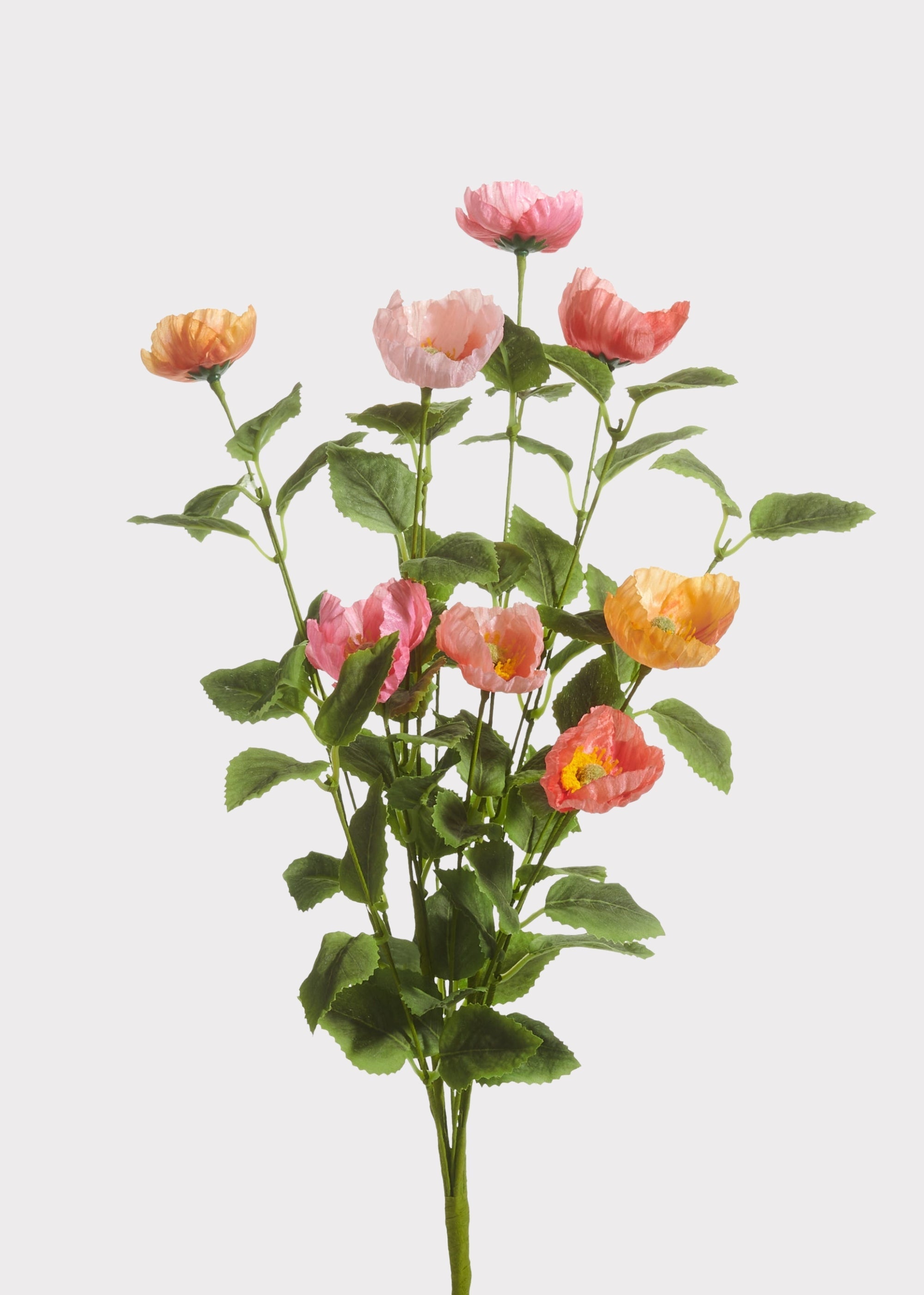 Pink Artificial Poppy Bush for Vase Styling