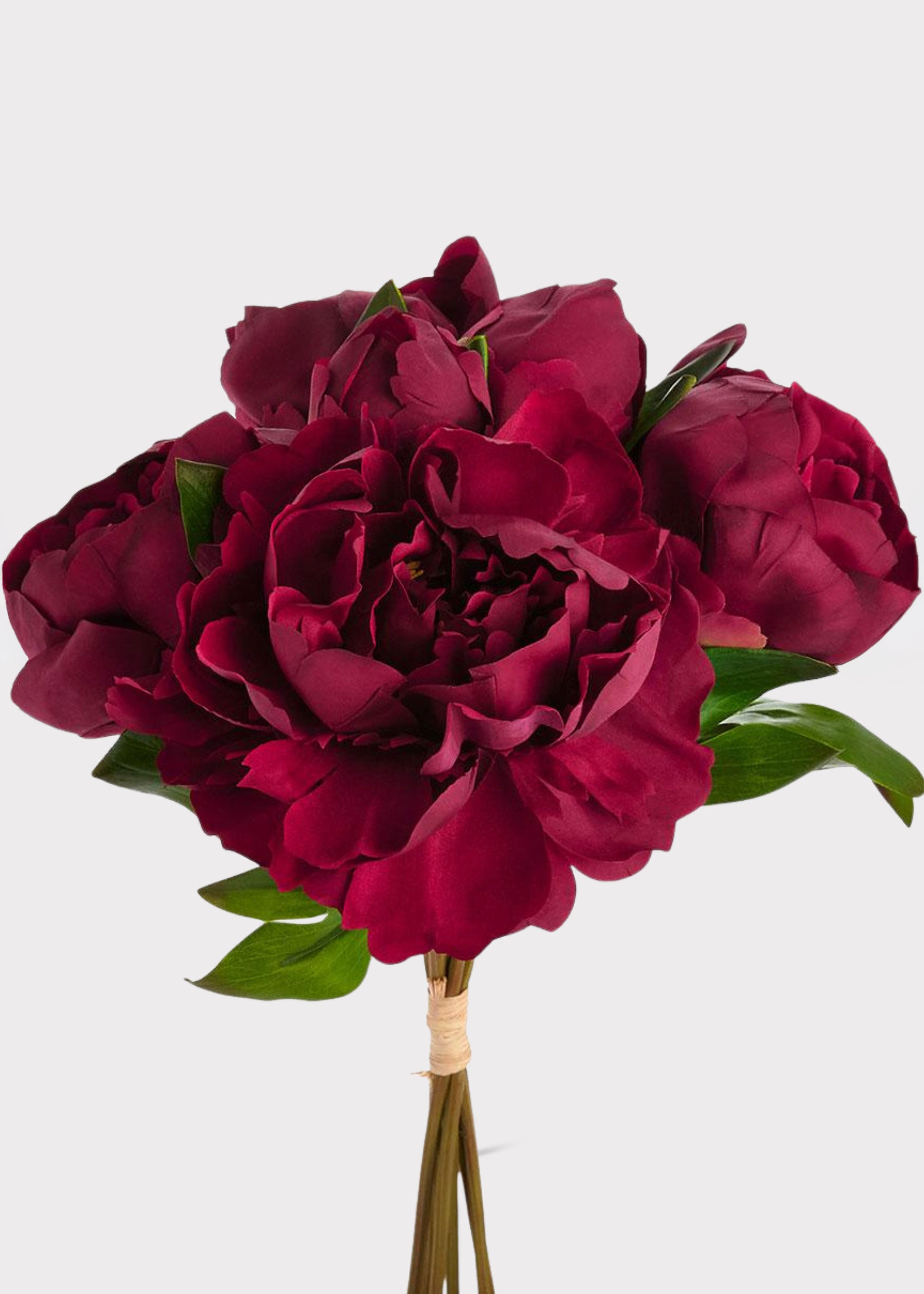 Fuchsia Real Touch Artificial Peony Bundle for Home Decor