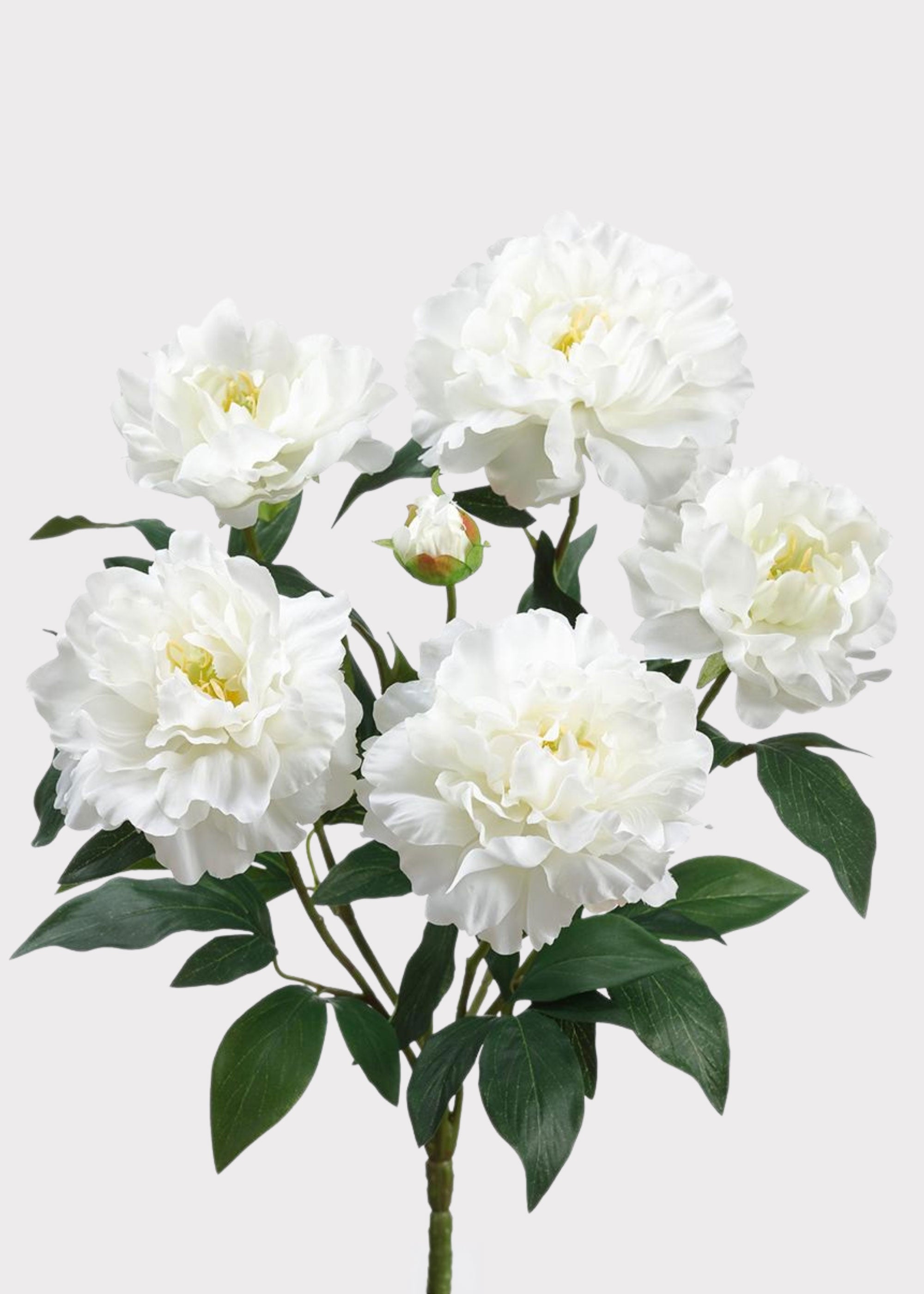 White Artificial Peony Bush for Vase Styling