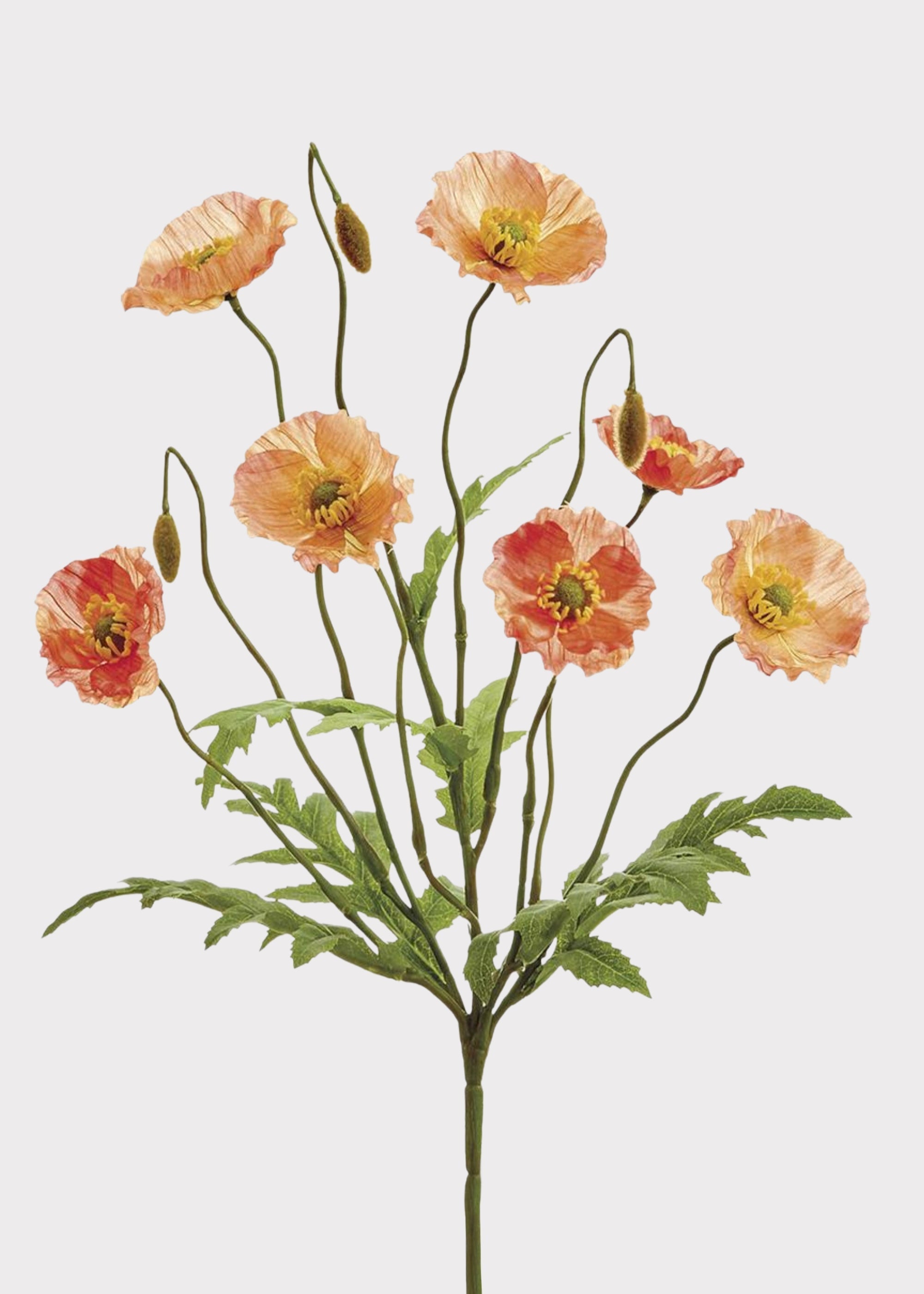 Pink Artificial Poppy Bush for Vase Styling
