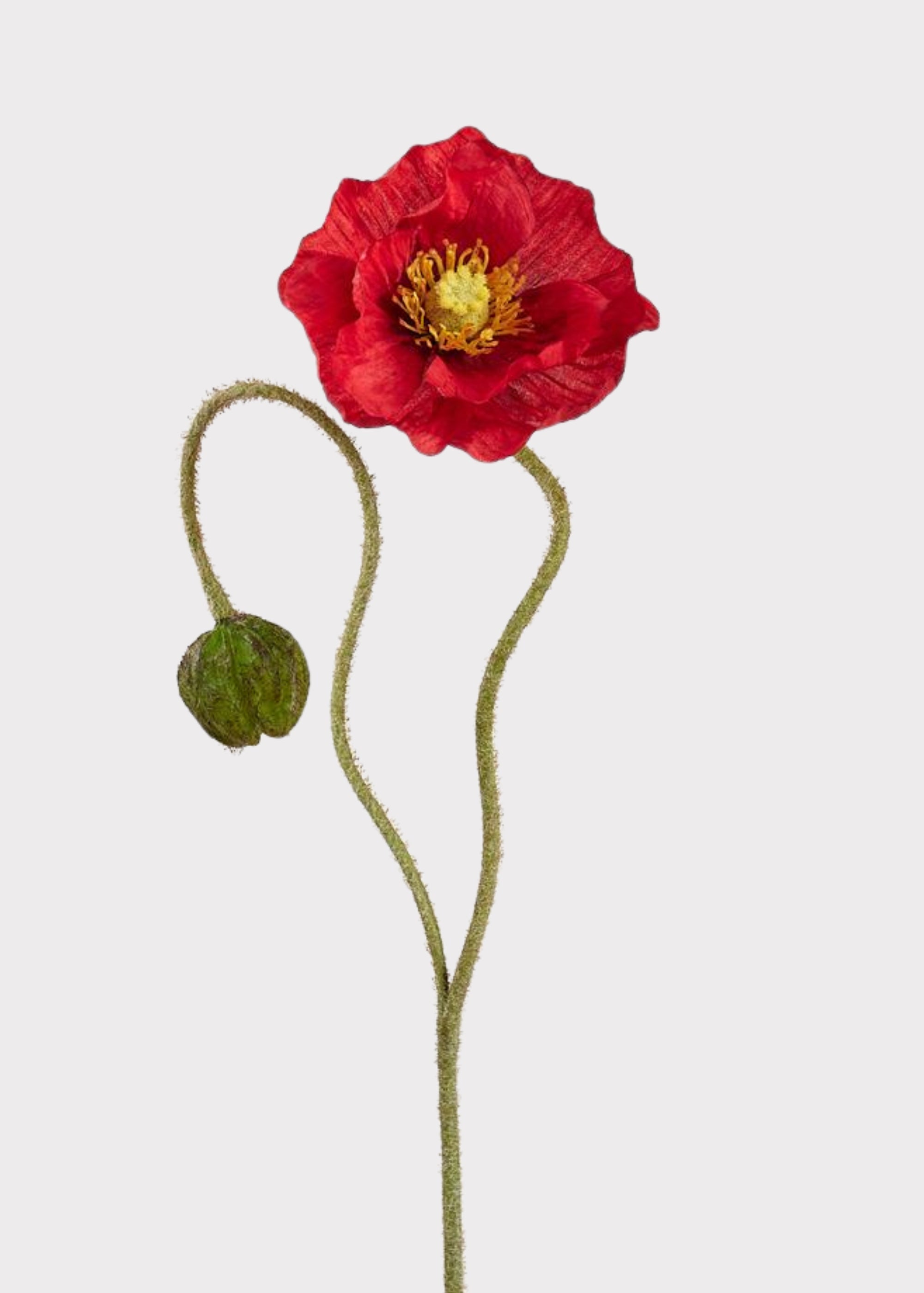 Red Artificial Poppy Stem for Vase Styling