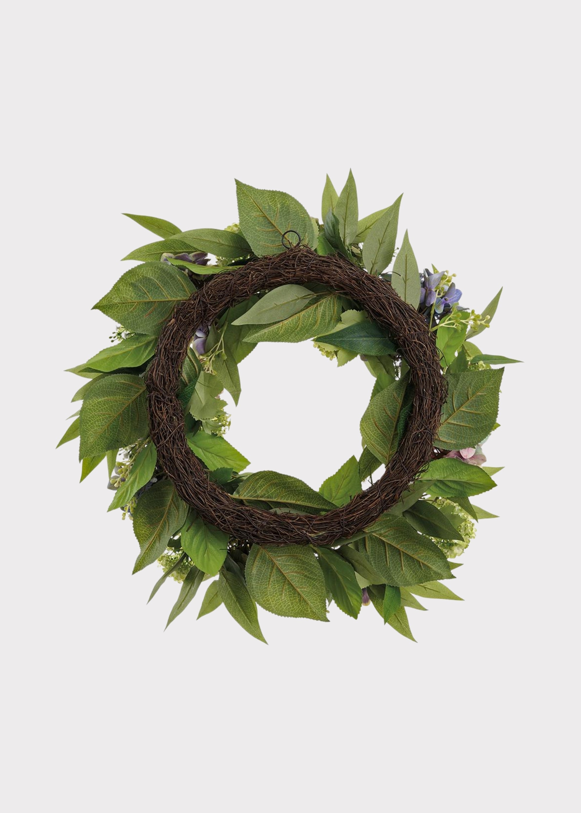 Purple Artificial Hydrangea Wreath for Table Centerpiece