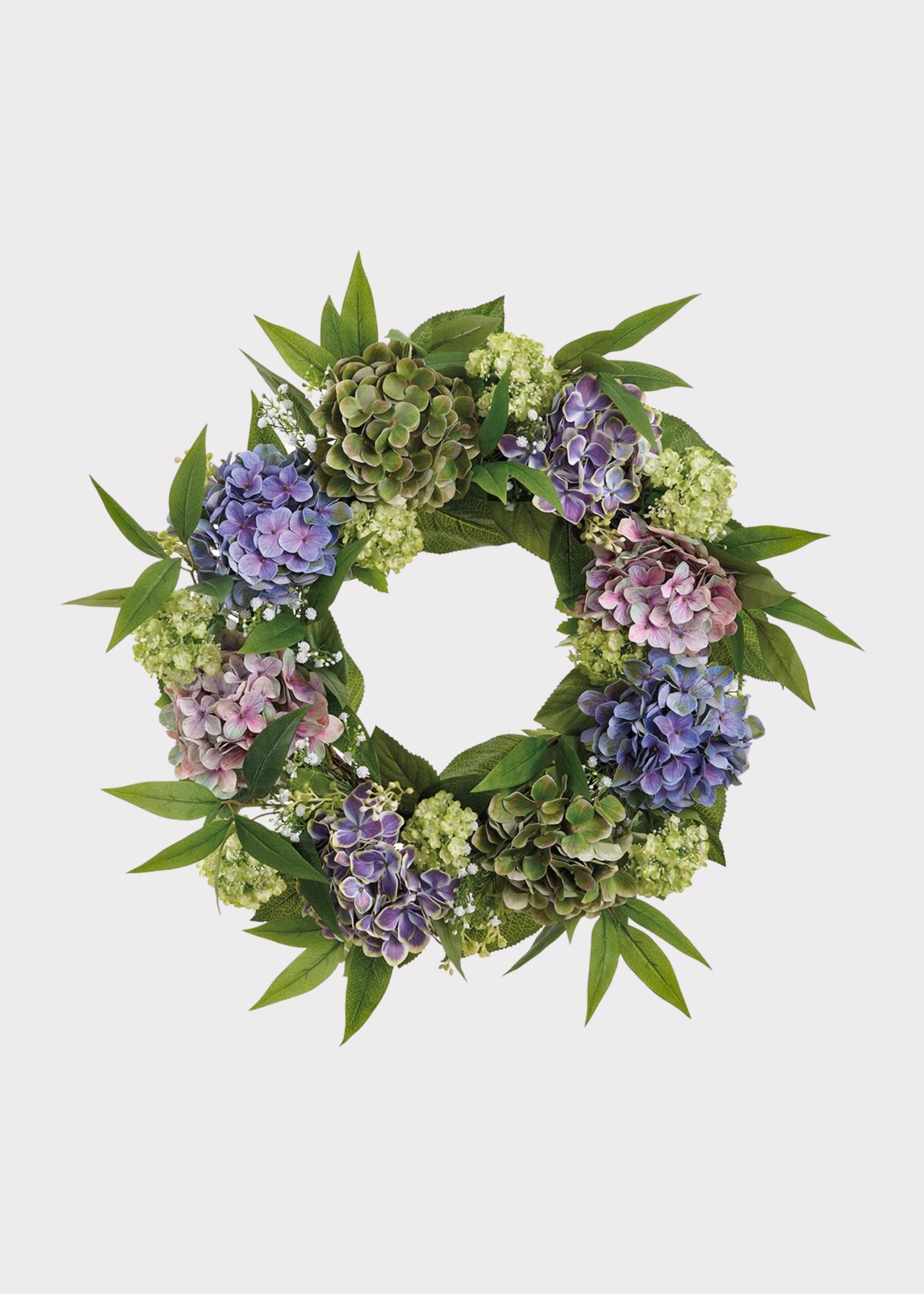 Purple Artificial Hydrangea Wreath for Vase Styling