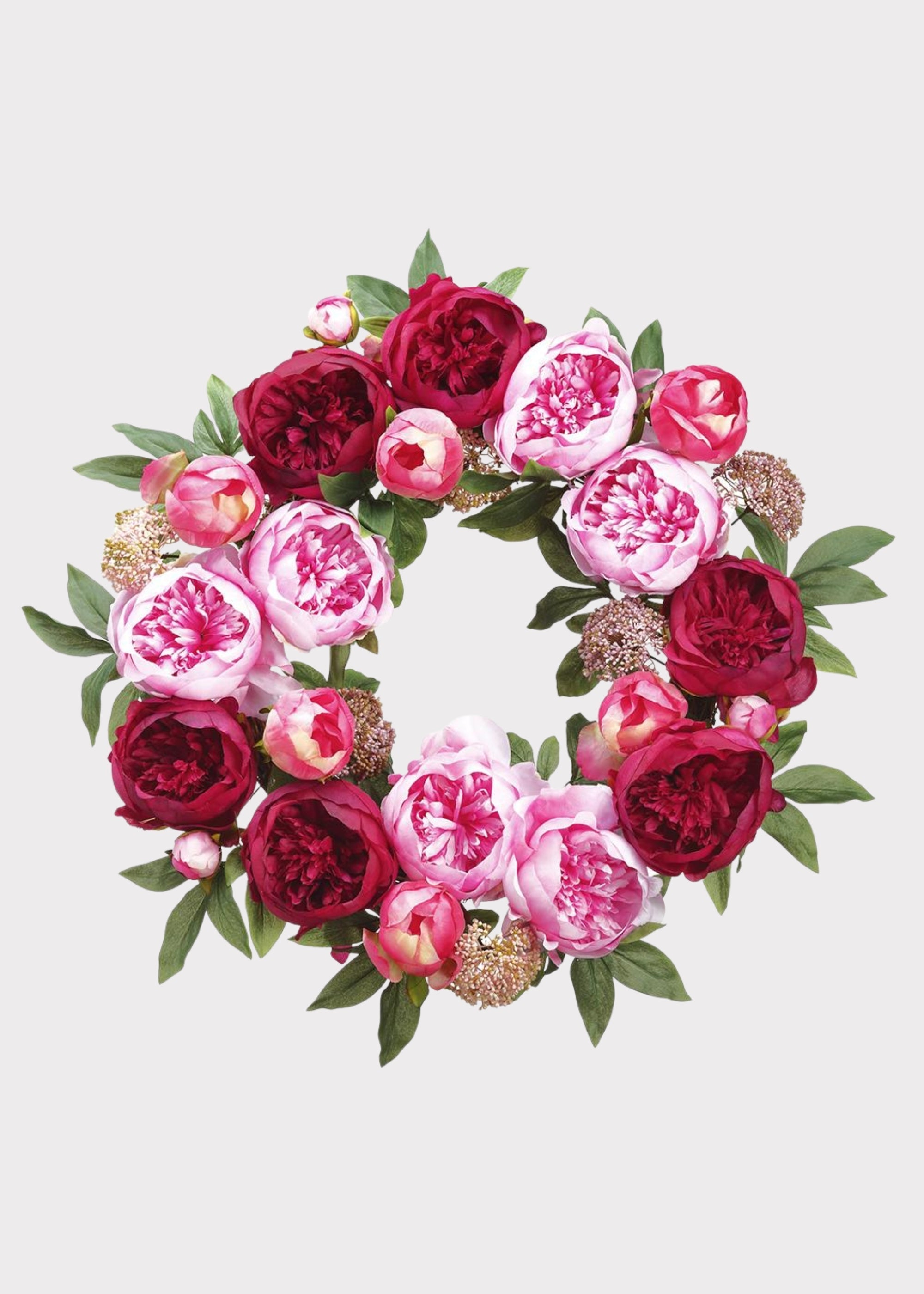 Pink Artificial Peony Wreath for Vase Styling