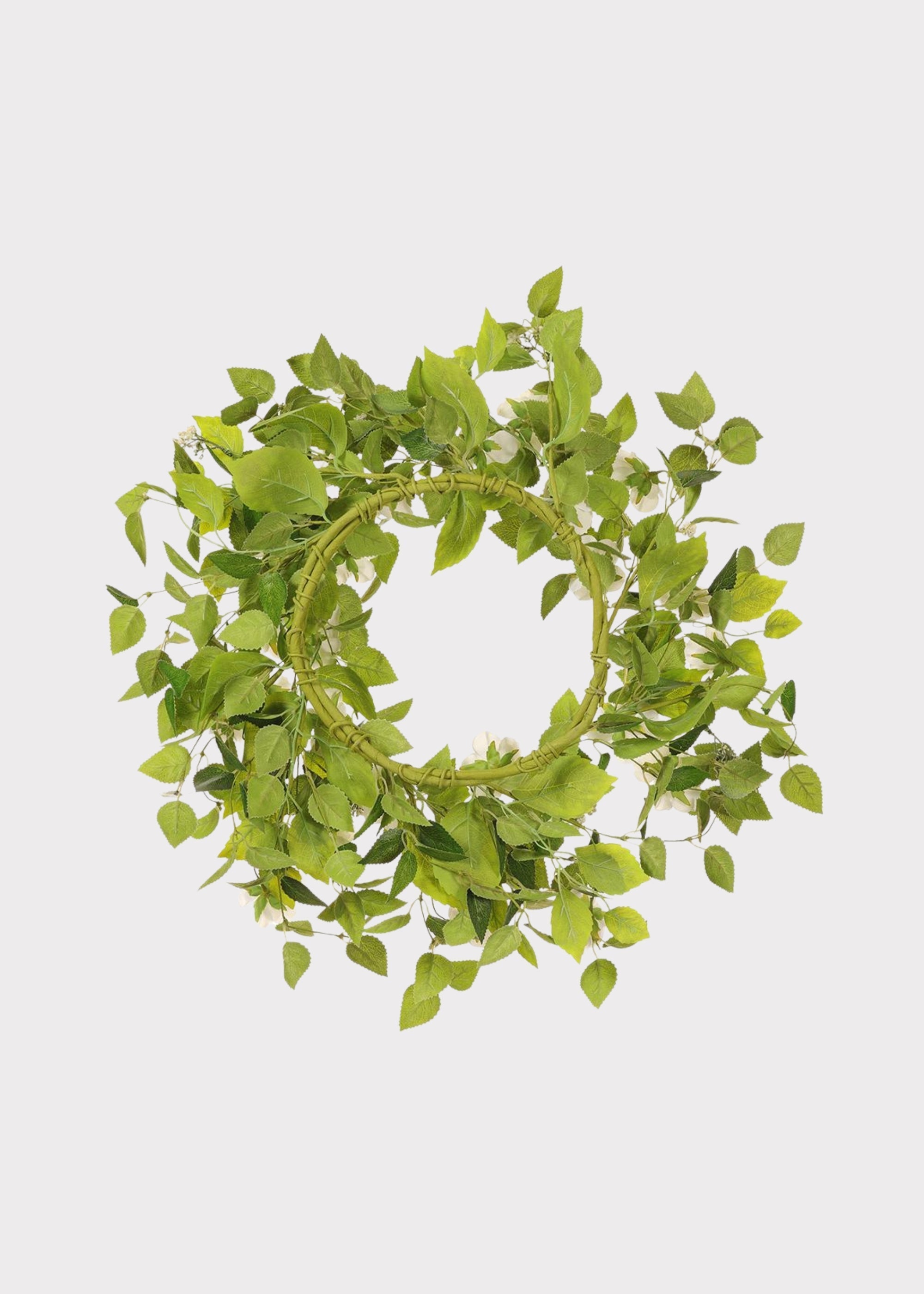 White Artificial Rose Wreath for Home Decor