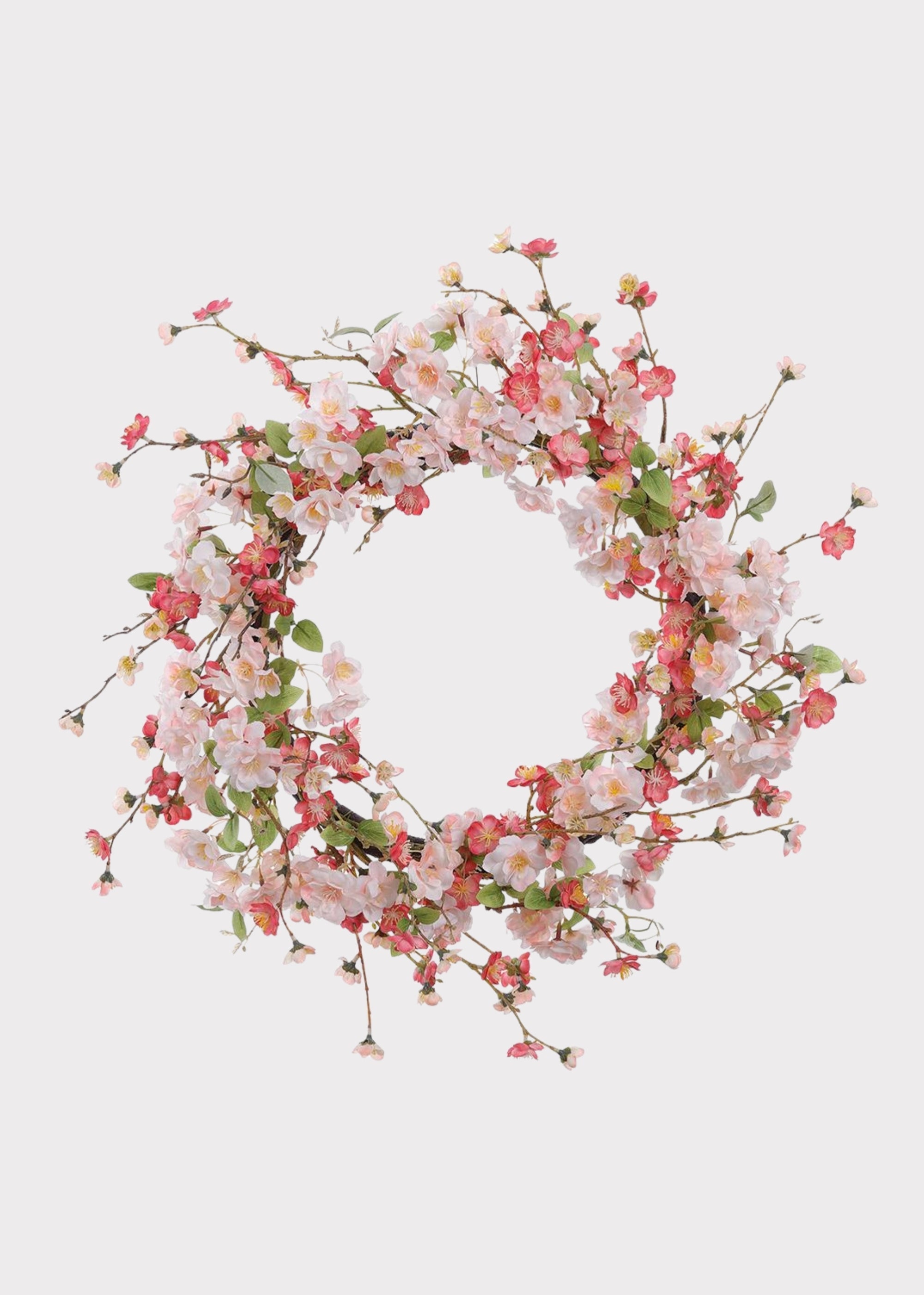Pink Artificial Cherry Blossom Wreath for Vase Styling