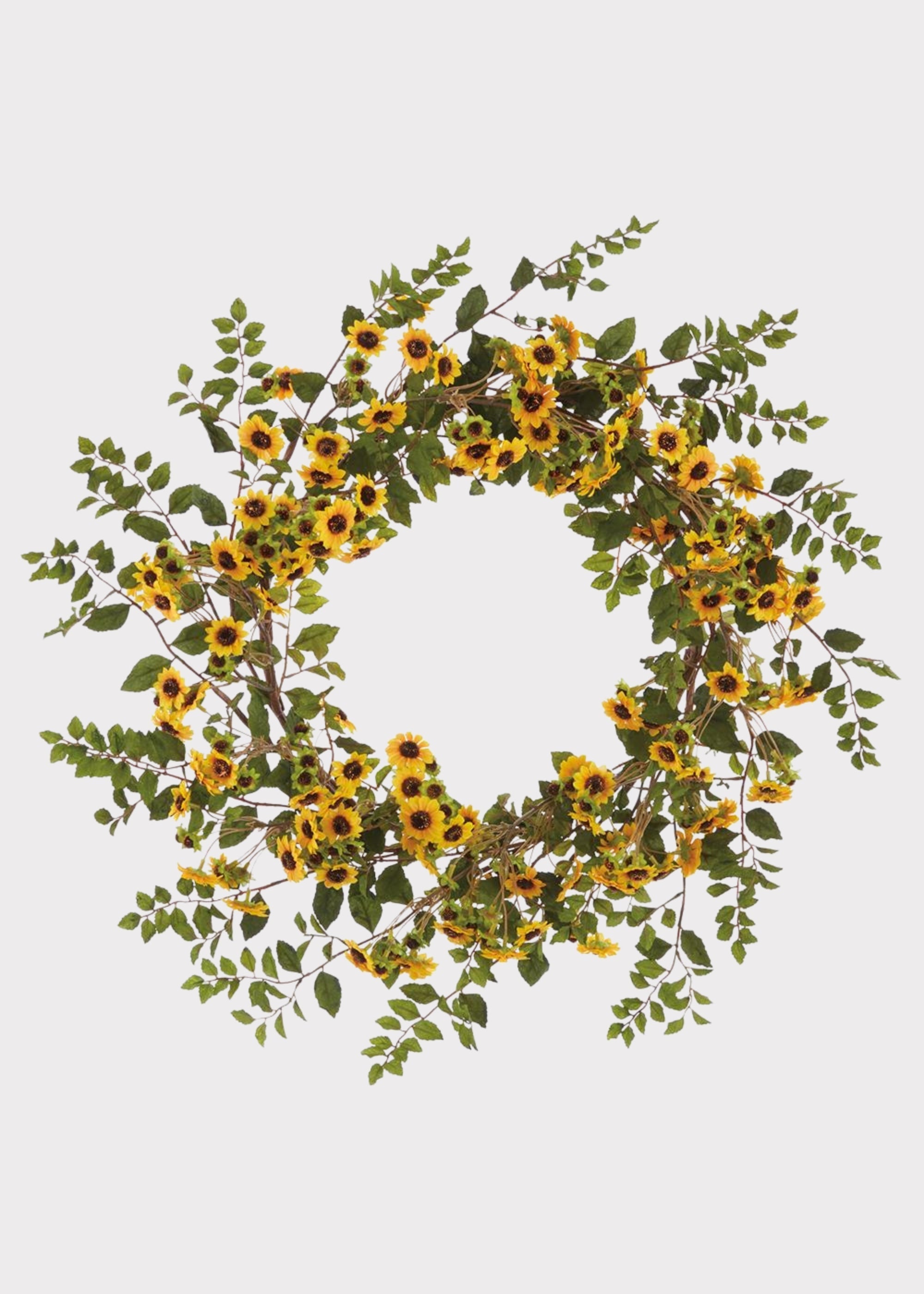 Yellow Artificial Sunflower Wreath for Vase Styling