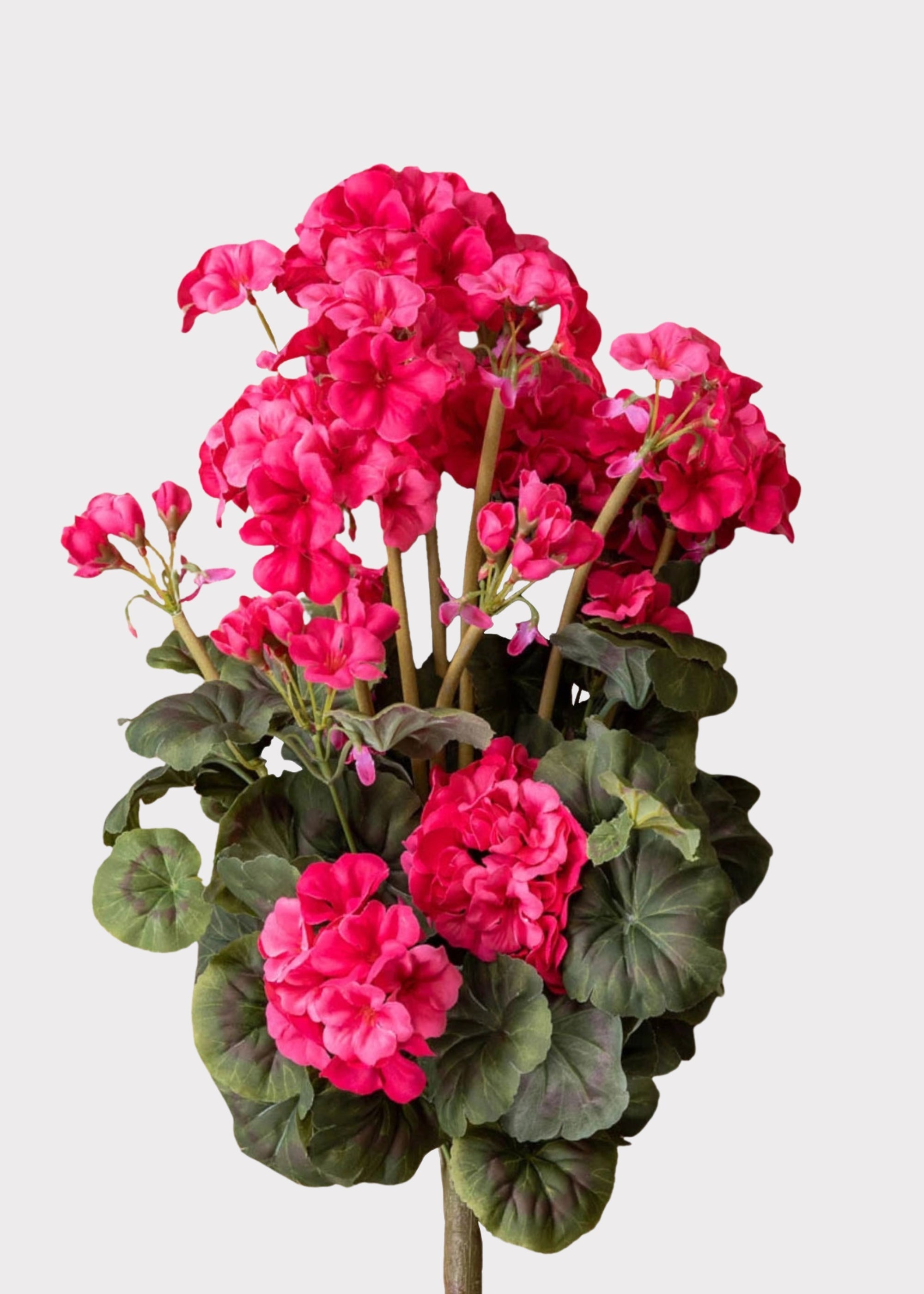 Dark Pink Artificial Geranium Bush for Vase Styling