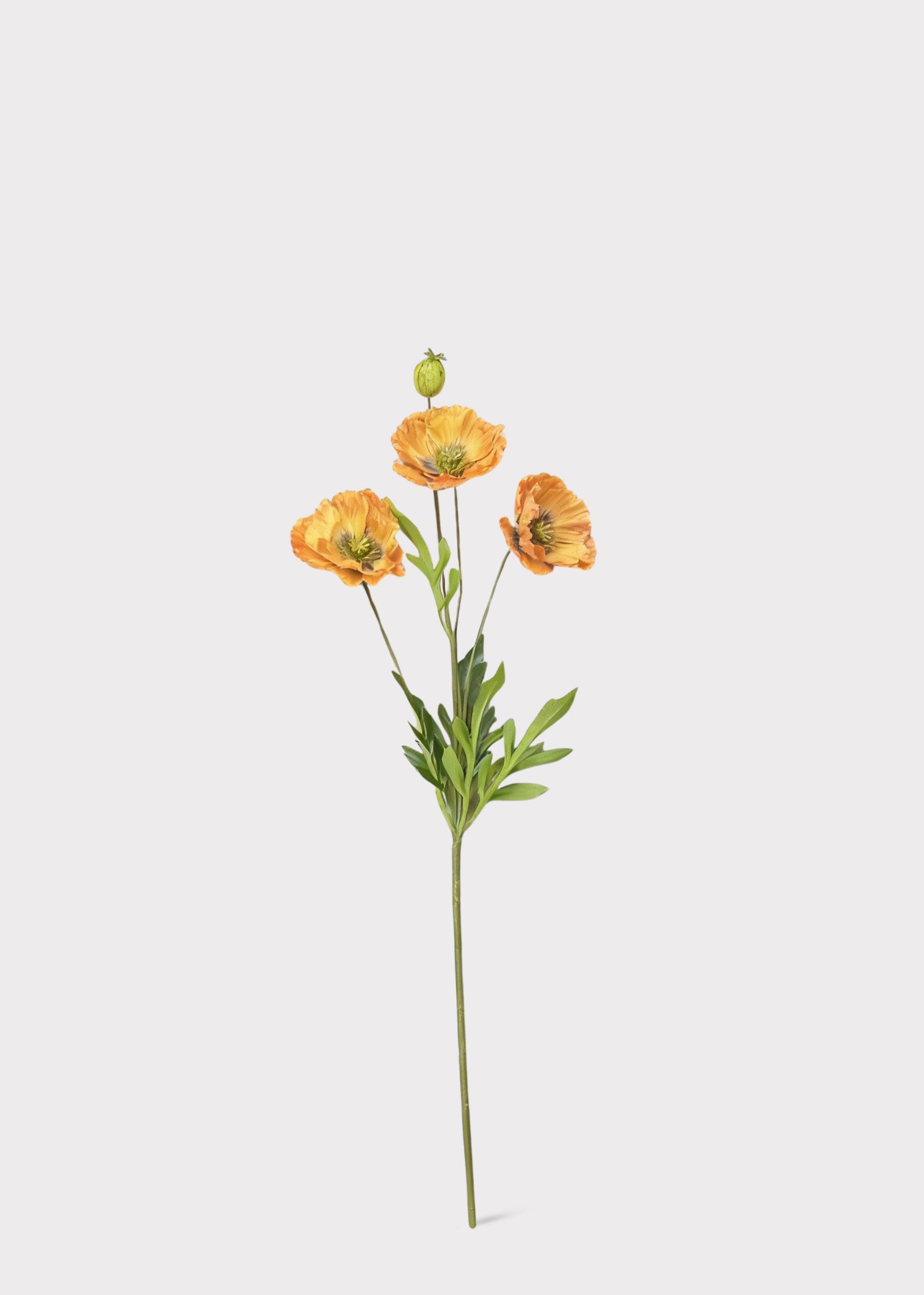 Orange Artificial Poppy Stem for Wedding Decor