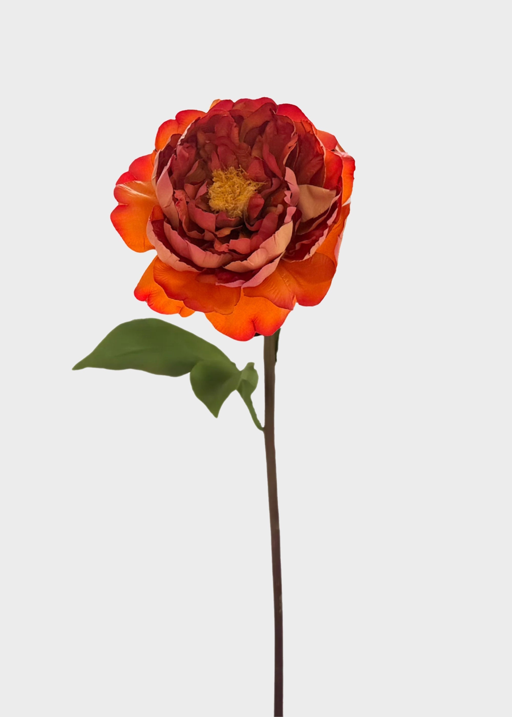 Orange Artificial Peony Stem for Vase Styling
