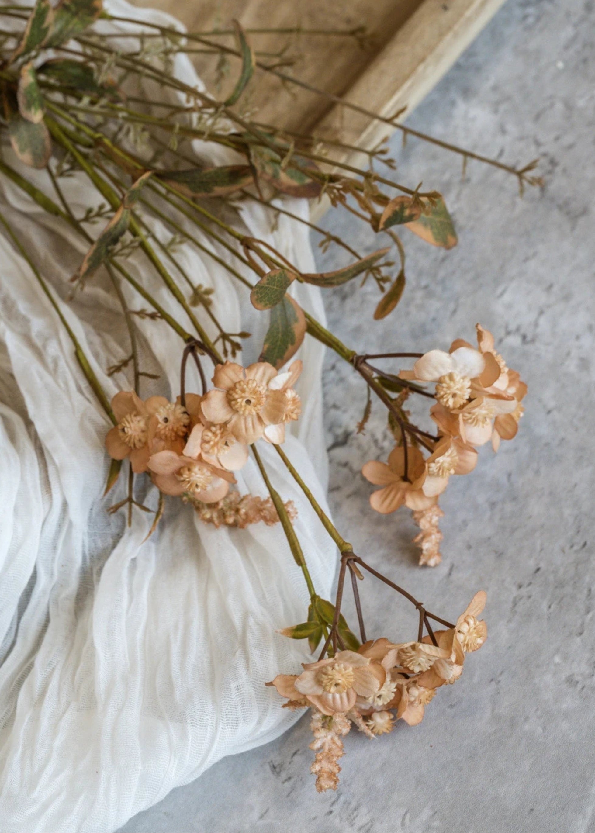 Pink Artificial Wildflower Spray for Home Decor