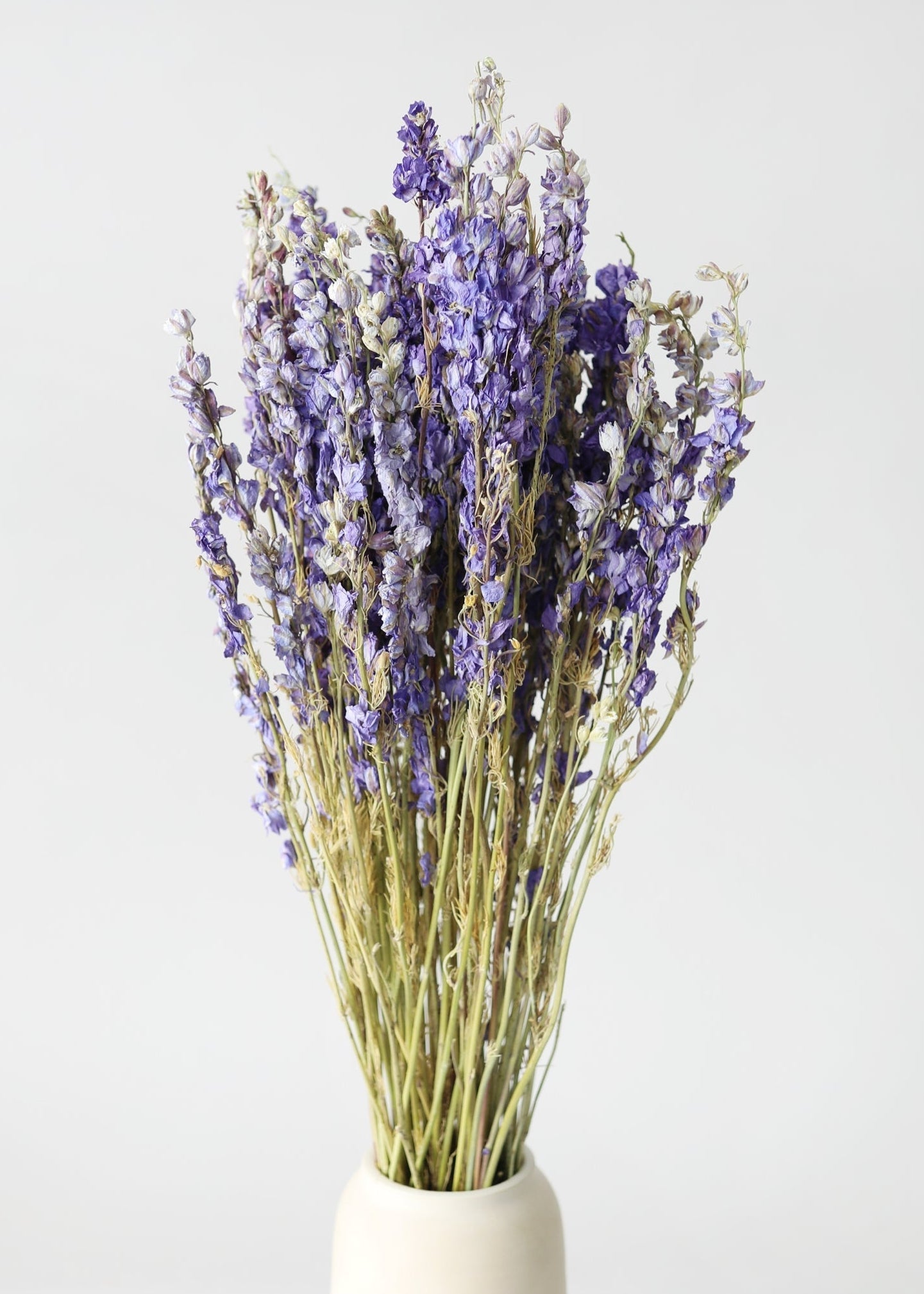 Purple Dried Larkspur Wildflower Bundle Stems for Table Centerpiece