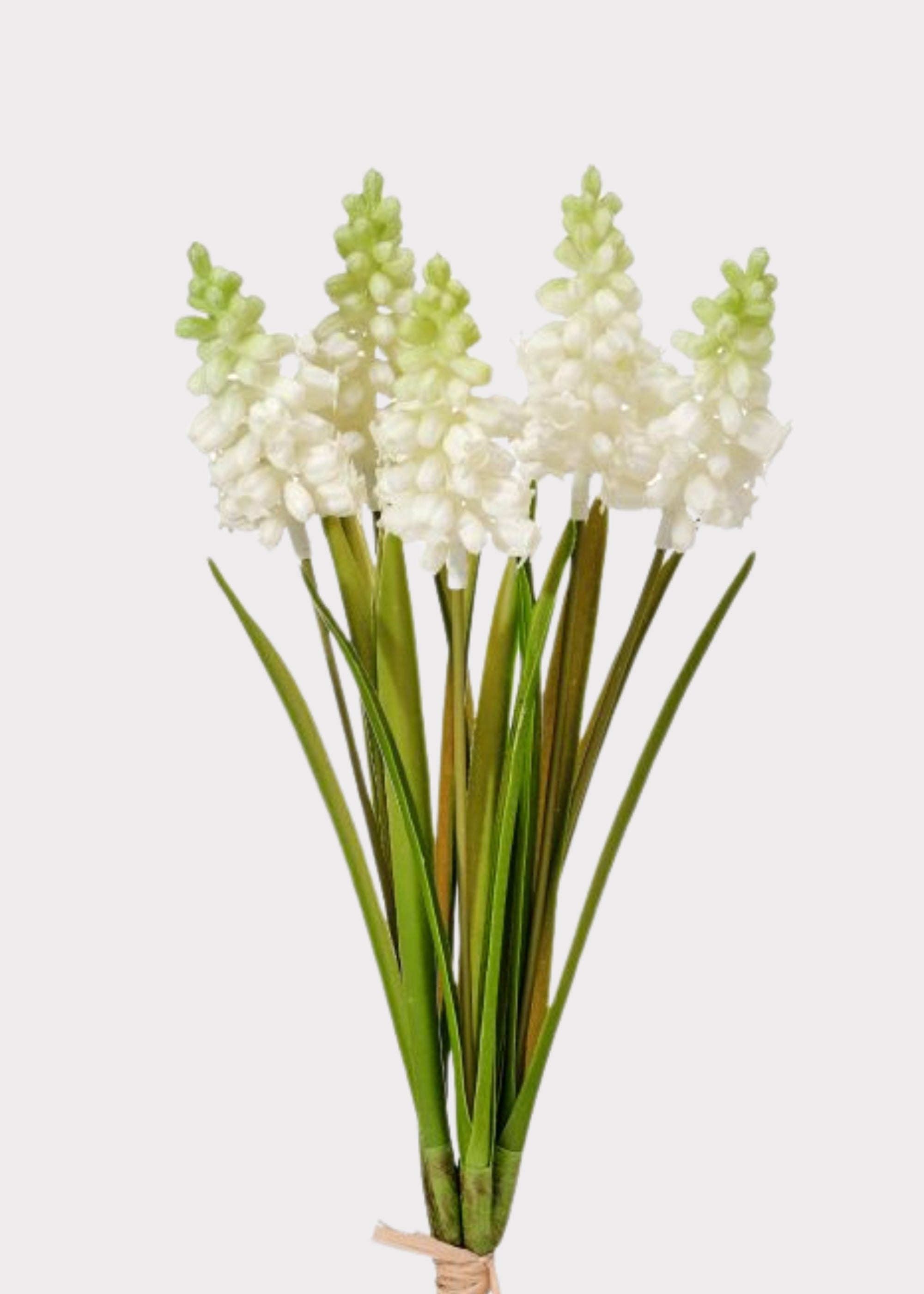 White Artificial Grape Hyacinth Spring Bundle for Vase Styling