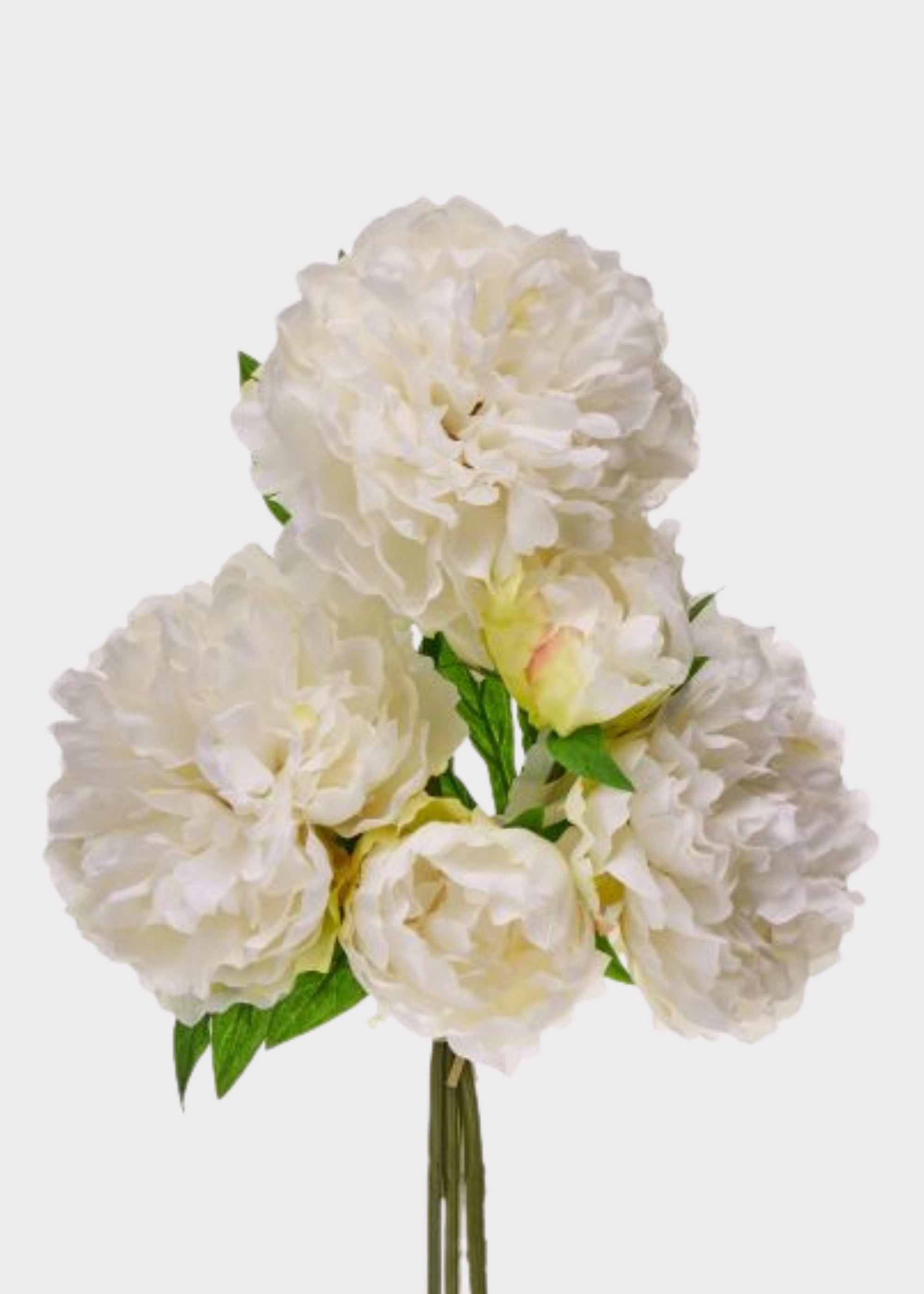 Cream Artificial Peony Bundle for Home Decor